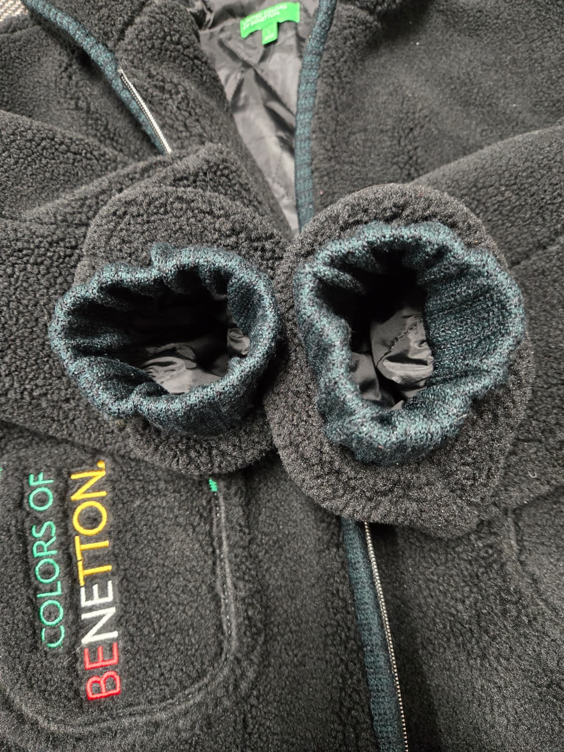 베네통 25ss 여성 뽀글이 후드 패딩 자켓 상품이미지5