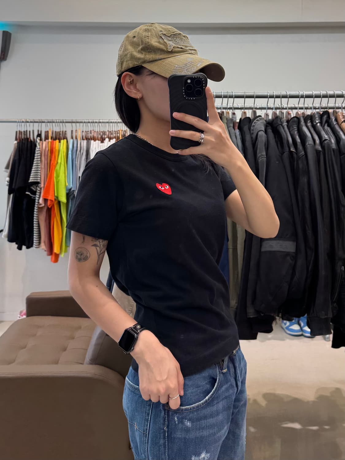 꼼데가르송 플레이 레드하트 반팔 상품이미지6