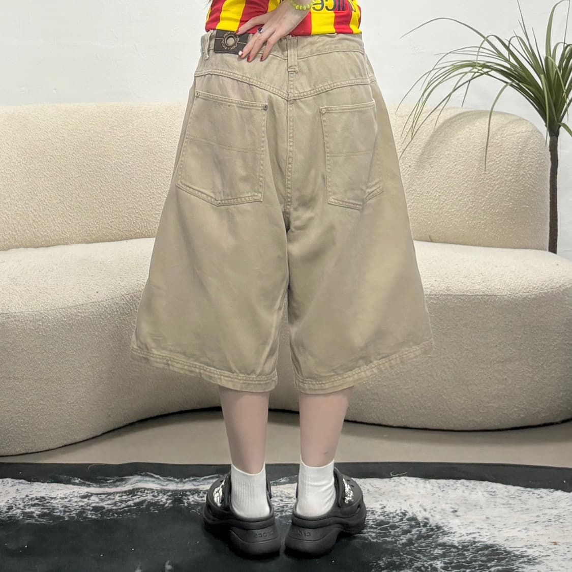 Vtg 베이지 버뮤다팬츠 상품이미지2
