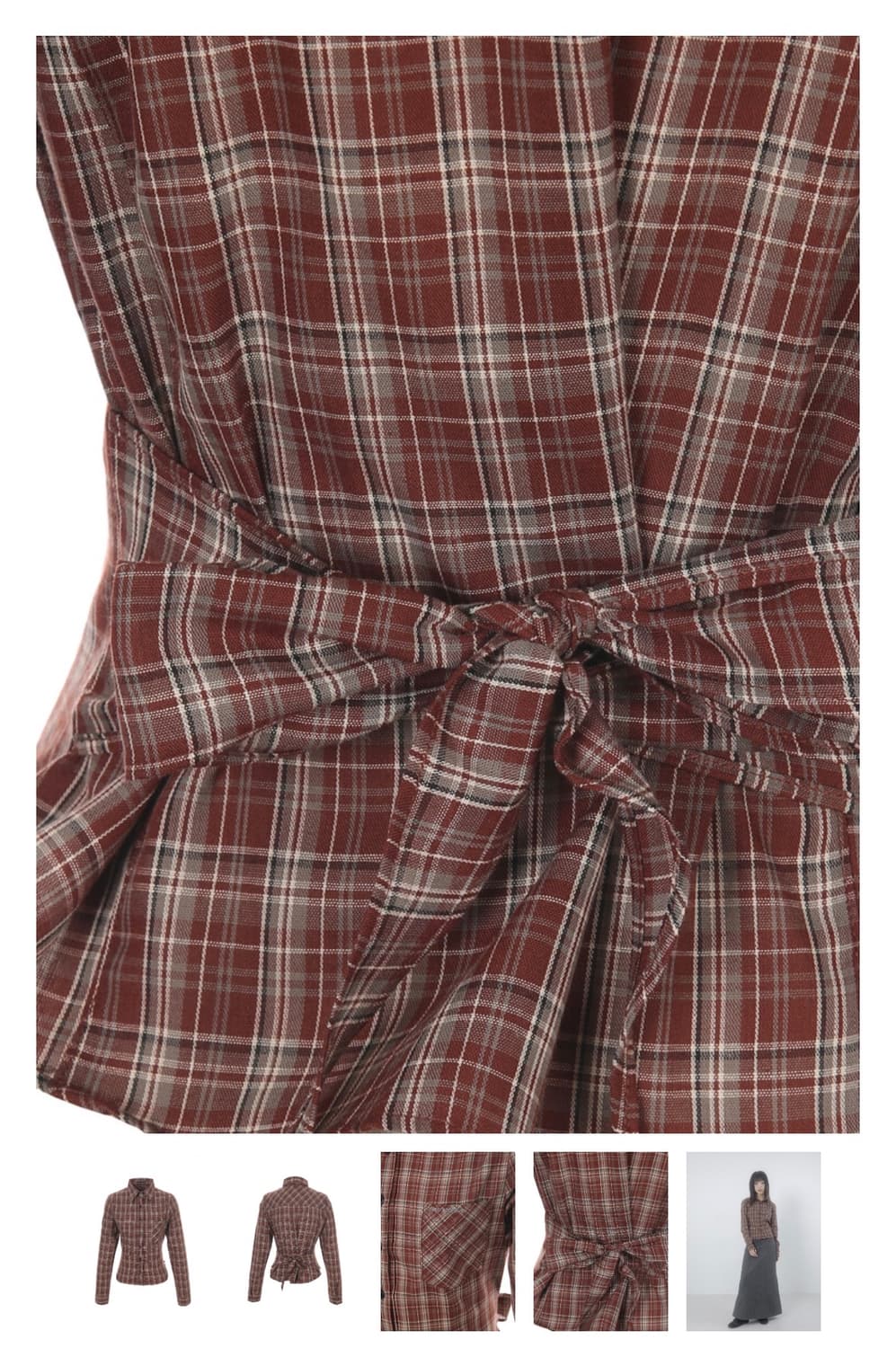 wsc아카이브 Check tied shirt 005 상품이미지2