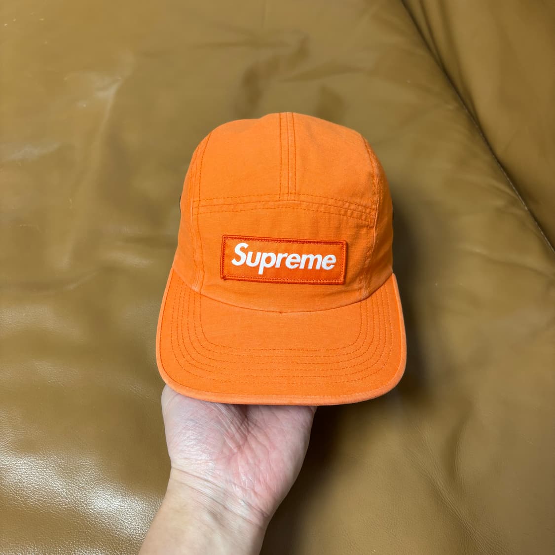 슈프림 캠프캡 모자 박스로고 24ss 밀리터리 오렌지 상품이미지3