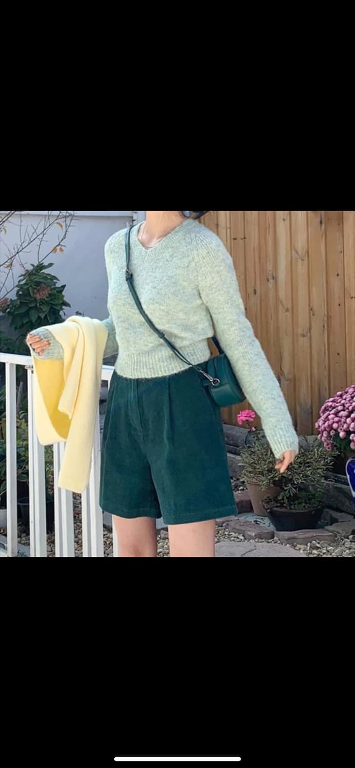 새상품)육육걸즈 코듀로이 하프팬츠 상품이미지3