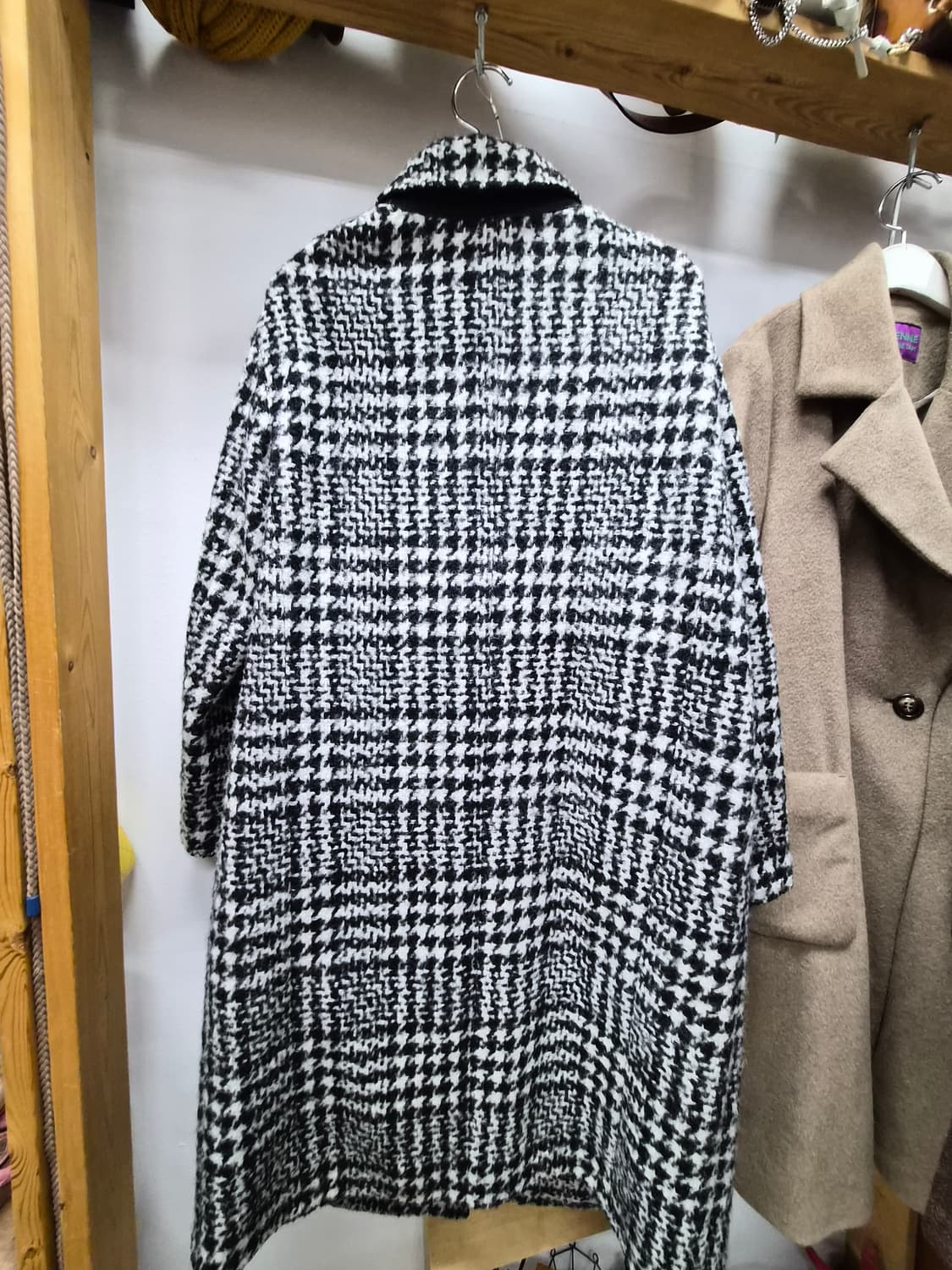 블루밍 울알파카  하운드투스 체크코트 상품이미지10