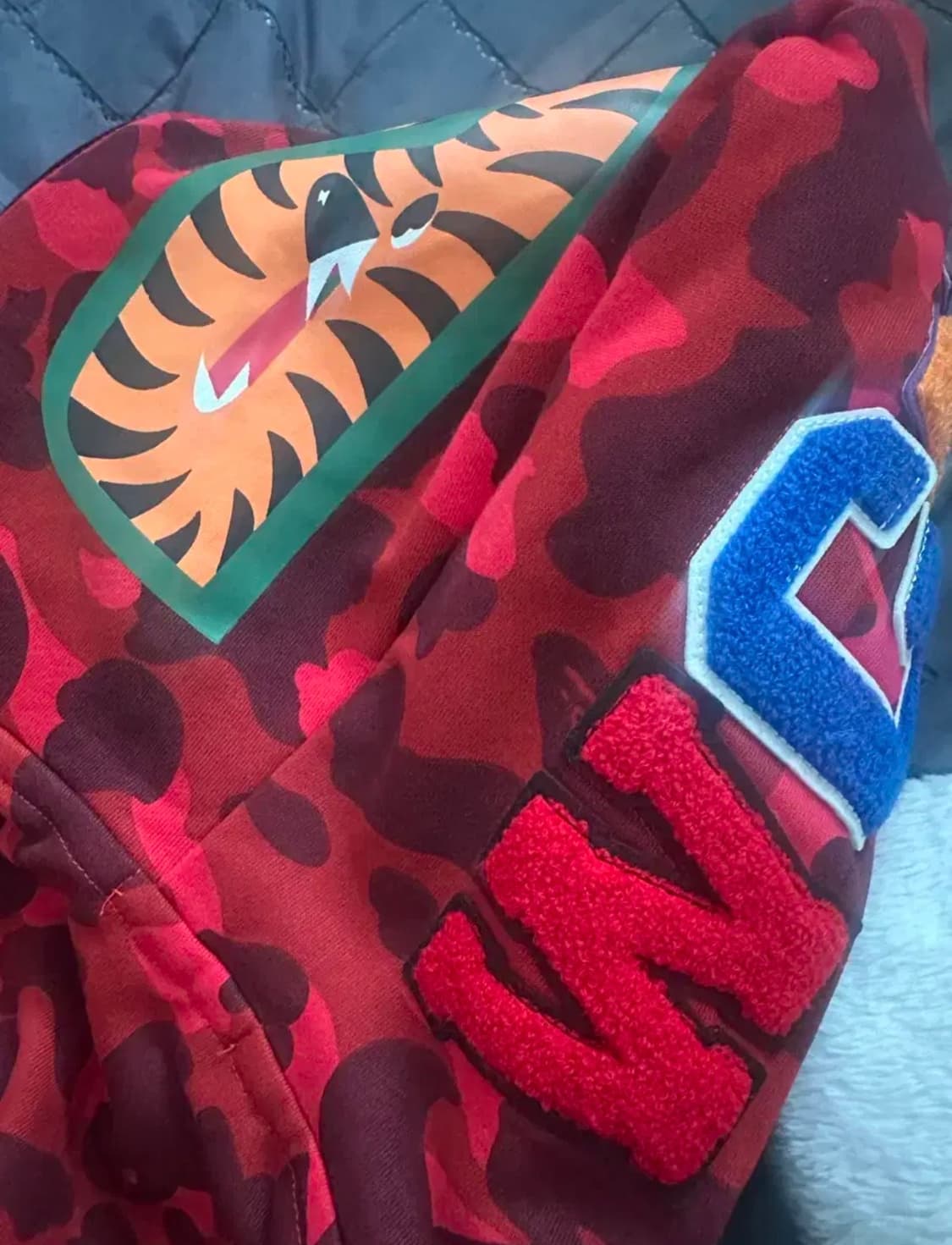 베이프 적계 더블 카모 후드집업 상품이미지2