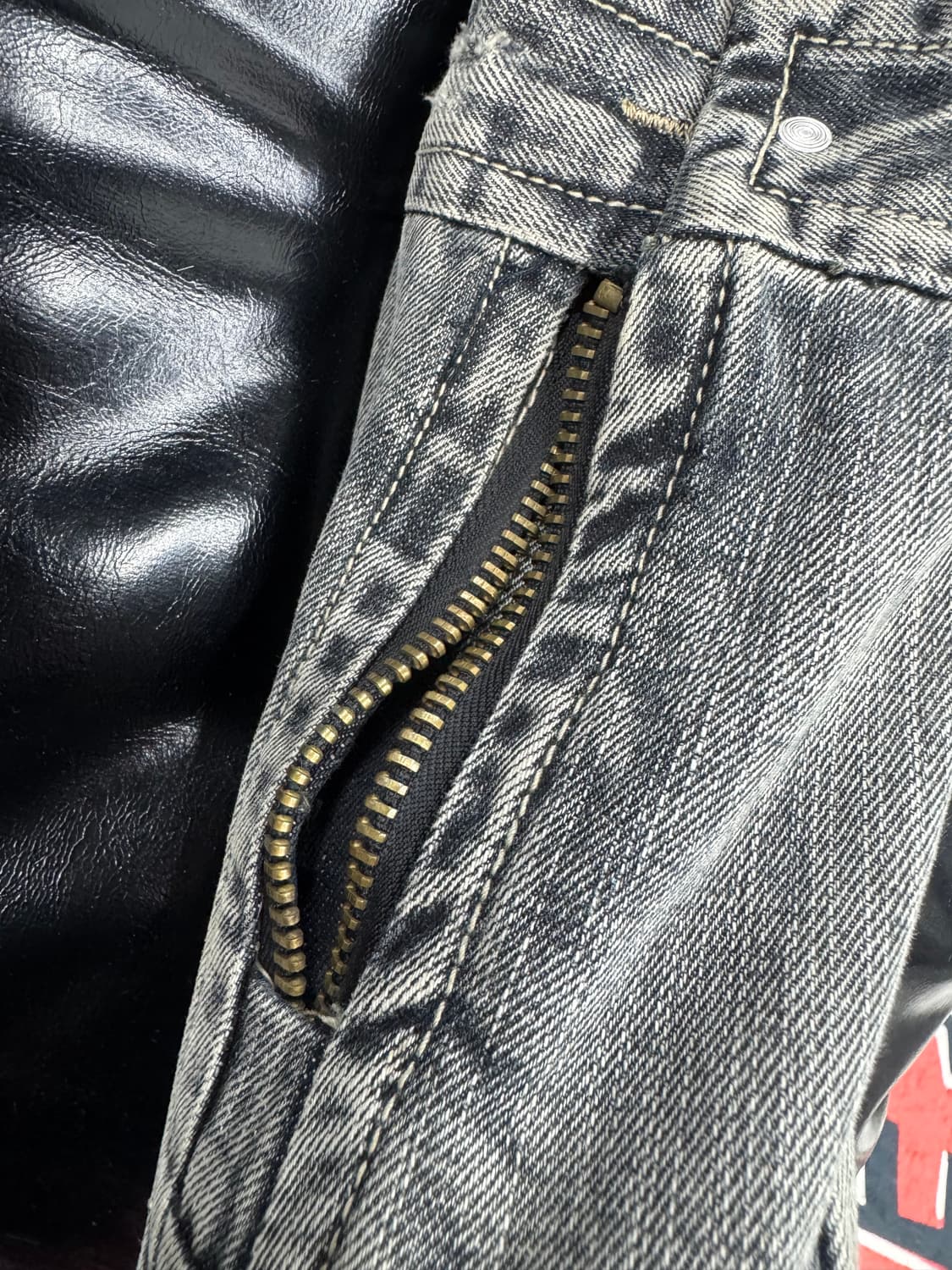 VTG Y2K 그런지 데님 바이커 자켓 상품이미지9