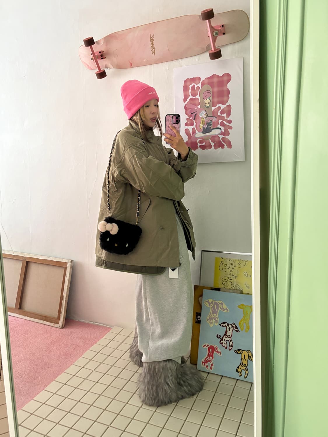 (내피포함) 3-way short coat 쇼트모즈코트 야상 상품이미지1