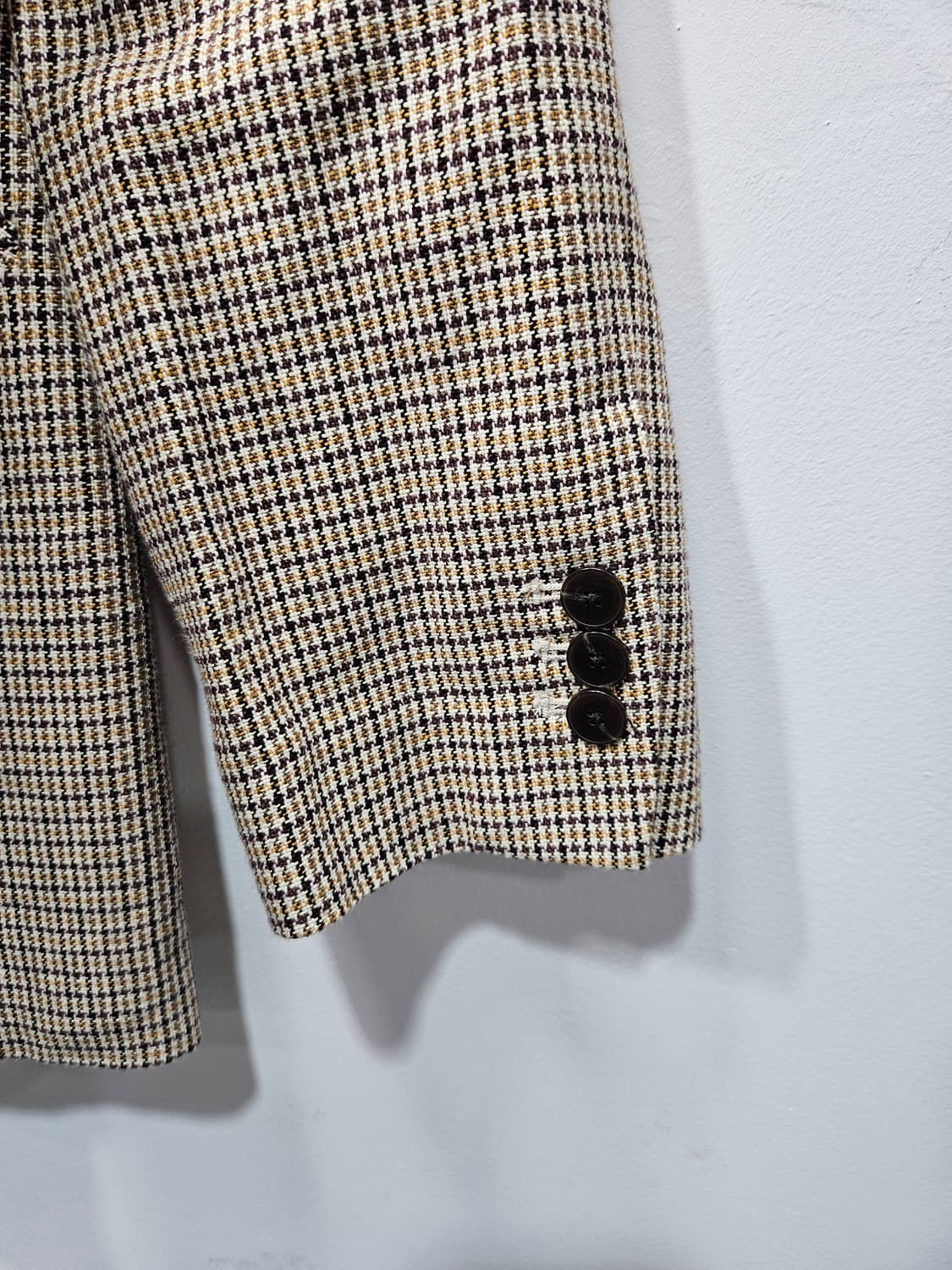 에잇세컨즈 원버튼 체크무늬 린넨 블레이저 M 상품이미지6