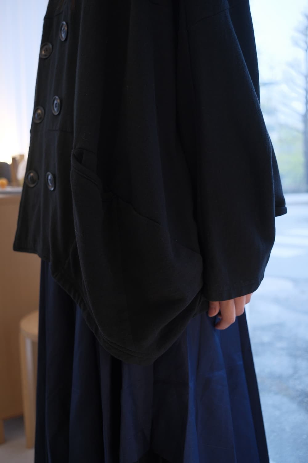 Dolman double breasted hood cardigan 상품이미지5