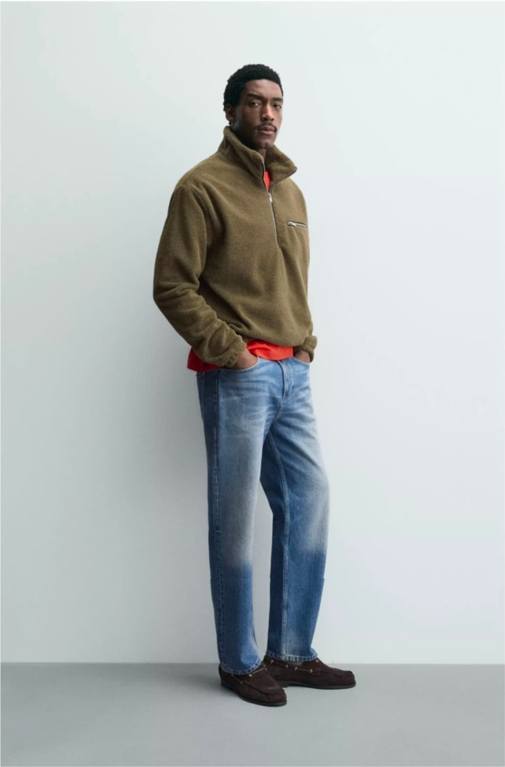 [M]자라 플리스 지퍼 스웨트셔츠 상품이미지4