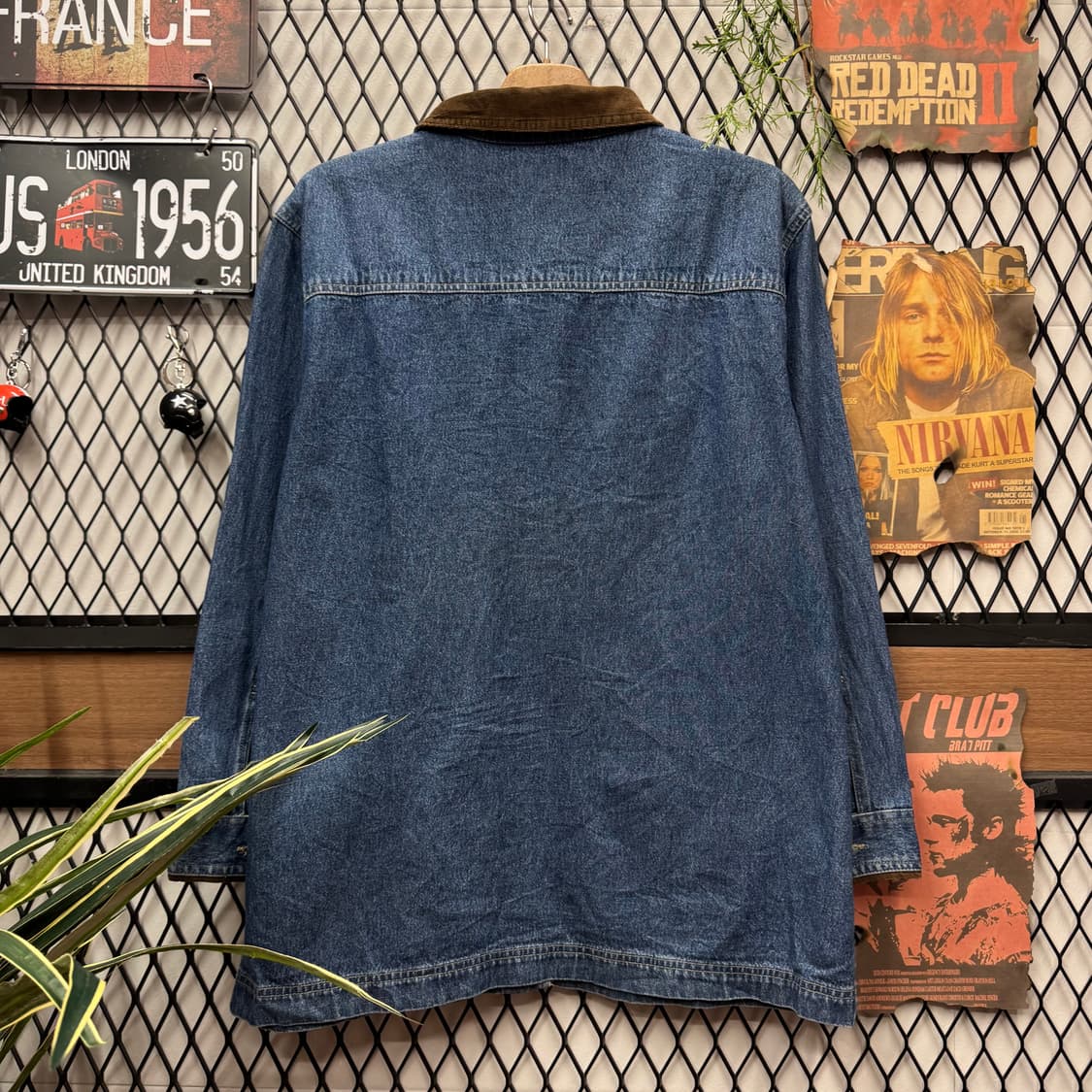 90s USA VINTAGE 데님 초어자켓 전면 투포켓 포인트 중청 상품이미지2