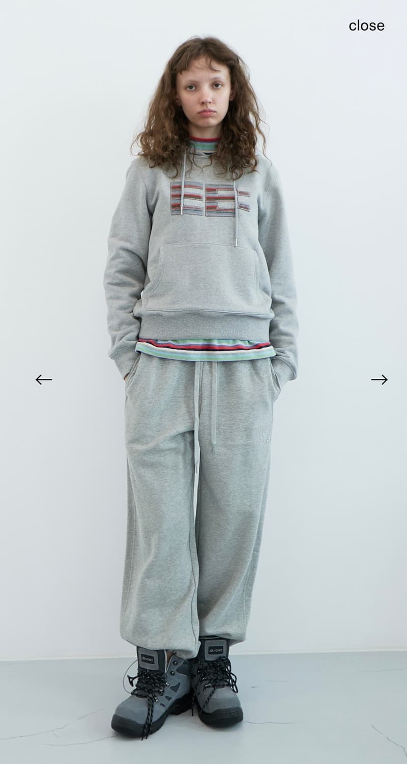 엔조블루스 픽셀 로고 클럼피 후디 (grey)  상품이미지7