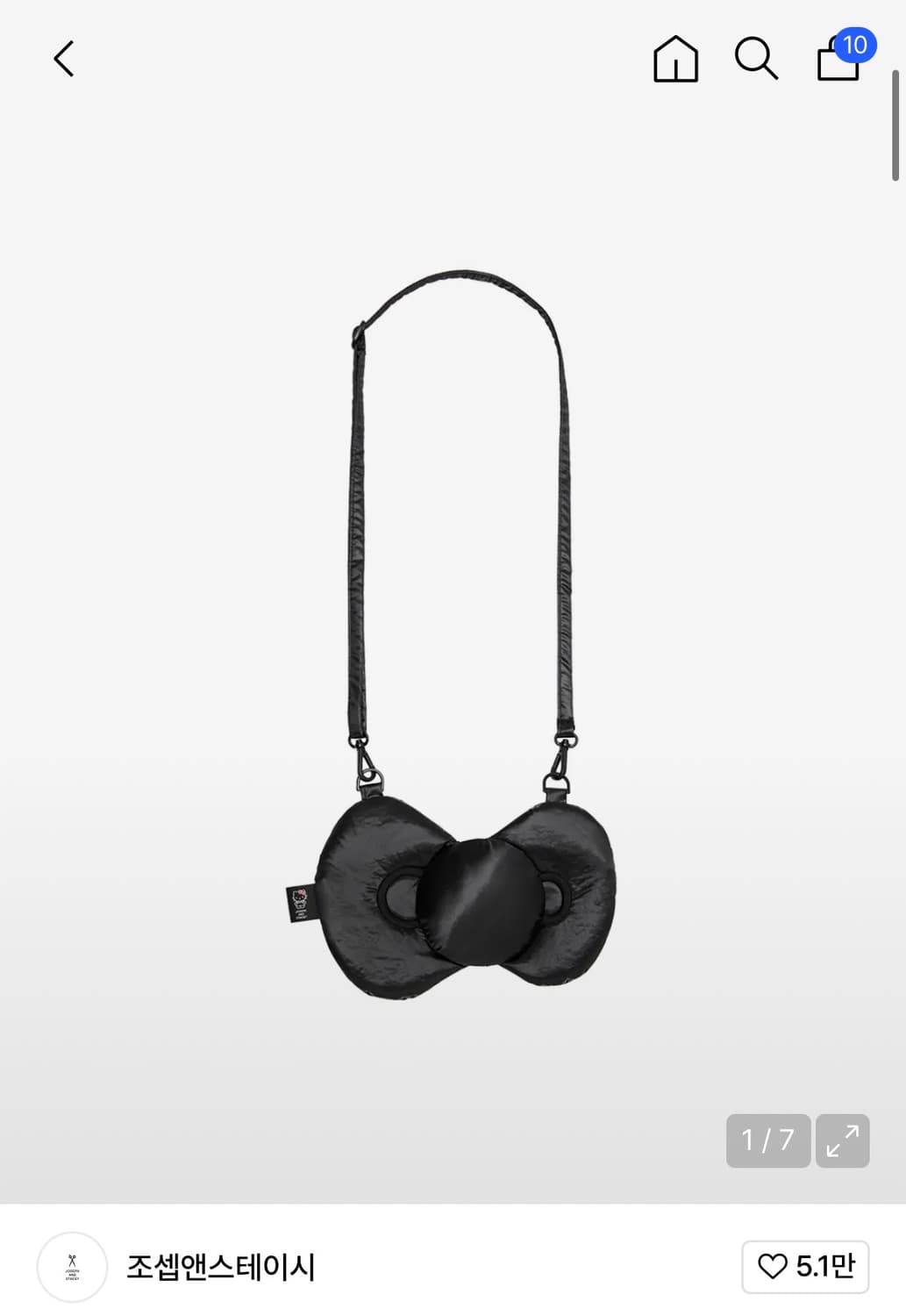 Glam Mini Cross Hello Kitty Ribbon Black 상품이미지1