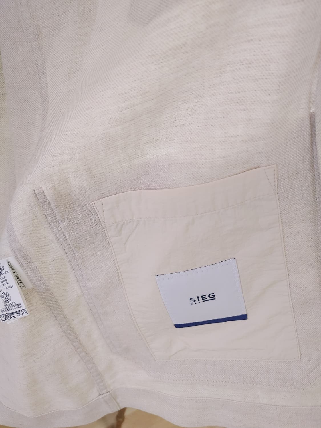 지이크 포켓 디테일 린넨 자켓 상품이미지6