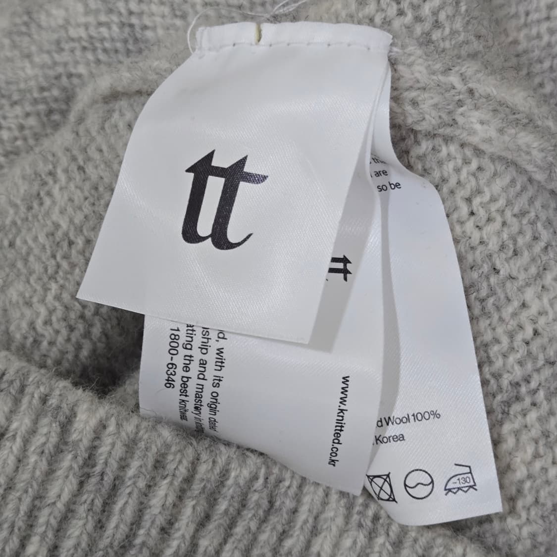 니티드 쉐기독 울 100% 라운드 가디건 (XL) 상품이미지5