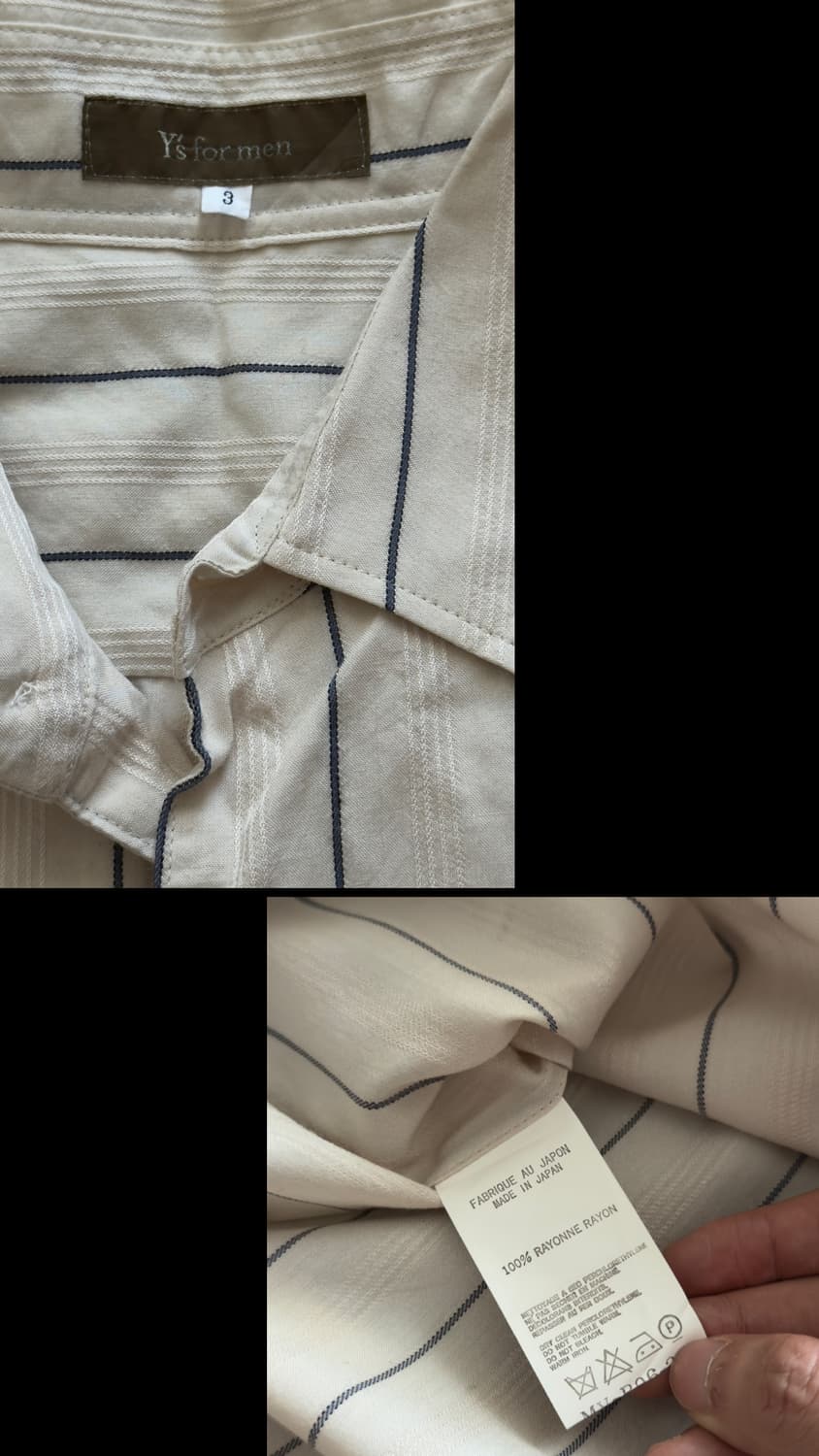 Y's for men stripe rayon shirt 상품이미지10