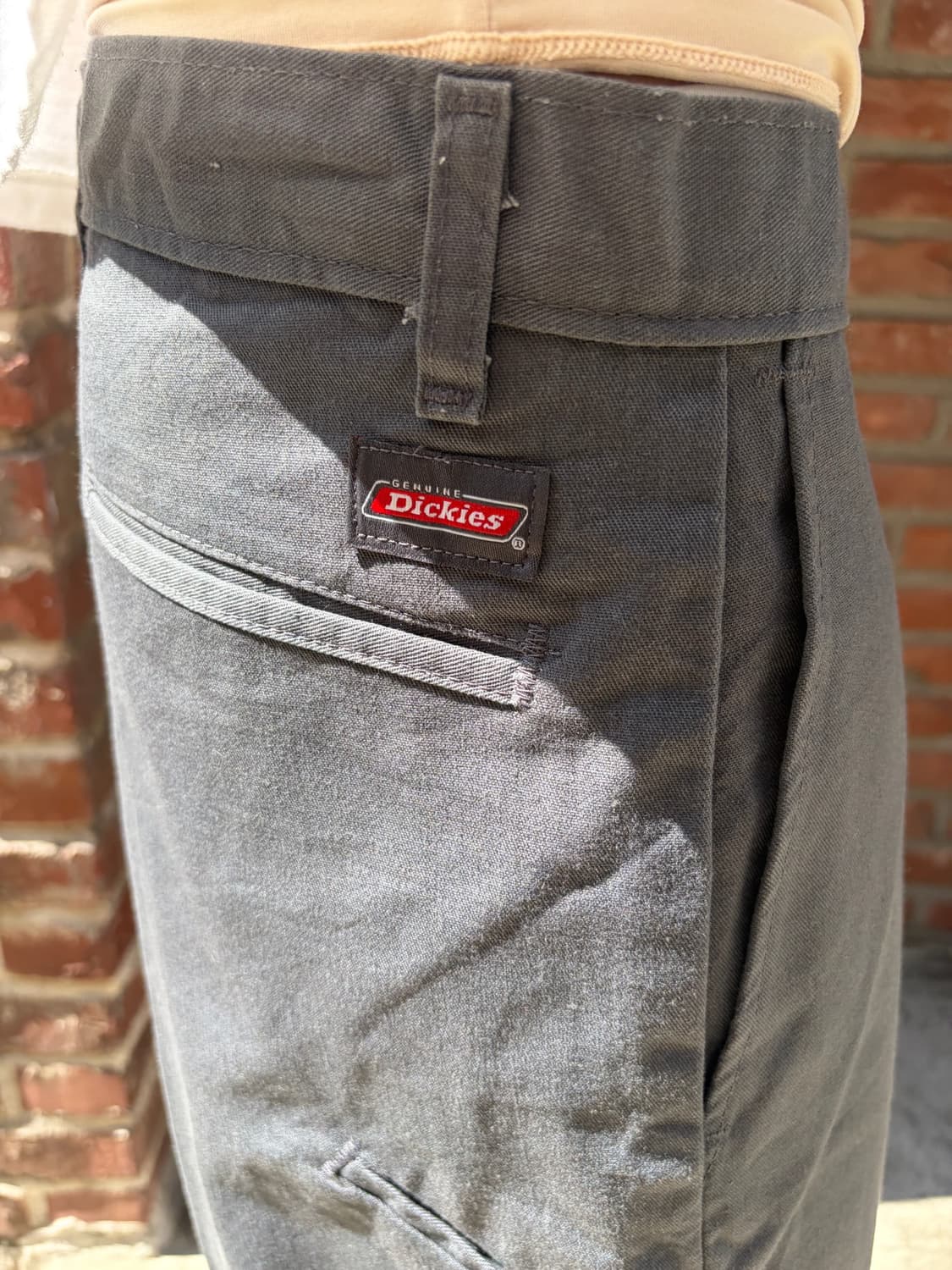 32) Dickies 제뉴인 차콜 와이드 크롭 팬츠 상품이미지7