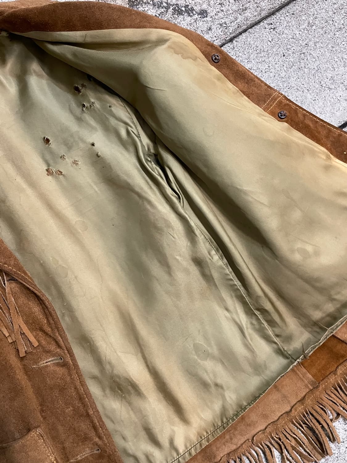 70s 쇼트 웨스턴 스웨이드 프린지 자켓 상품이미지4