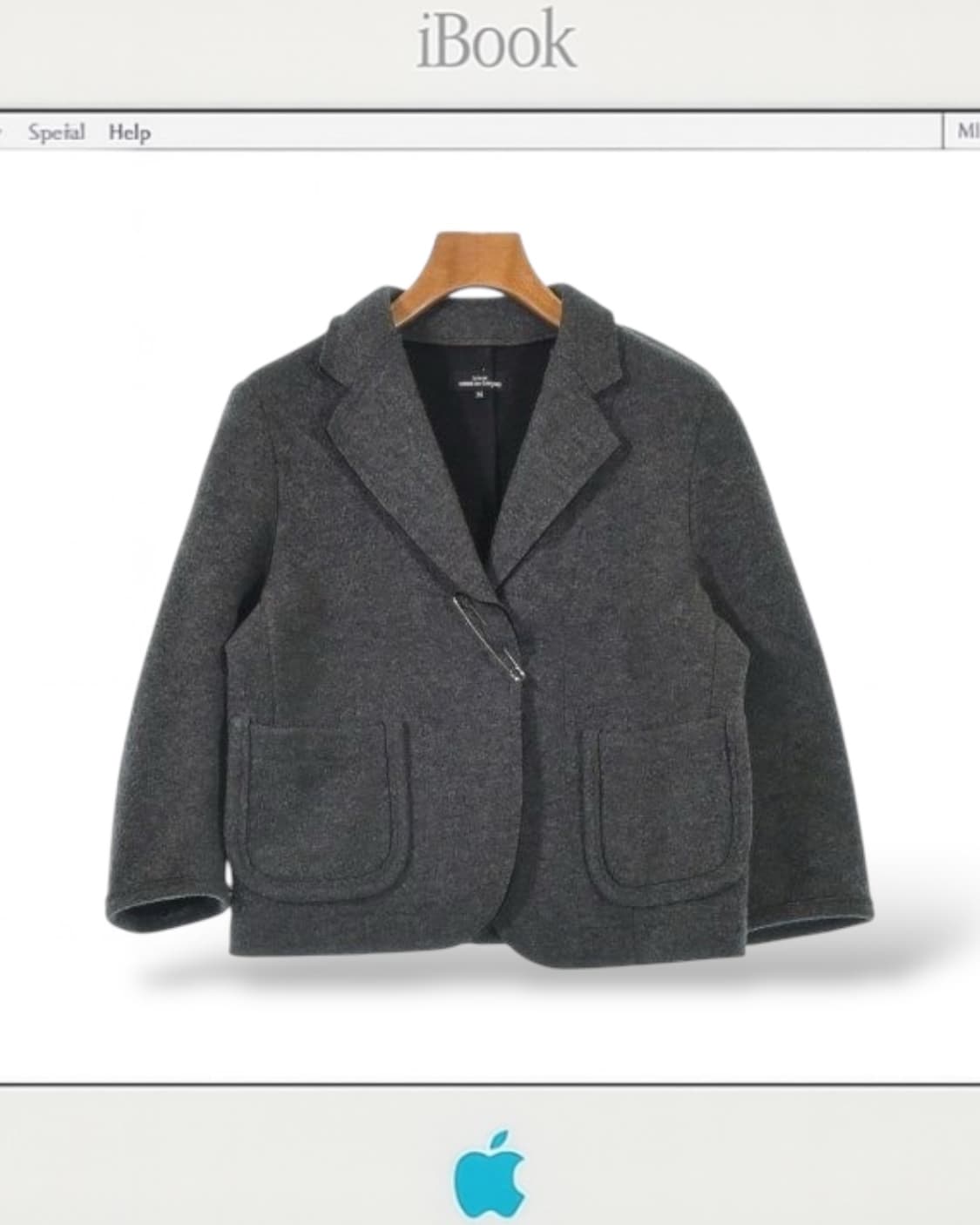 꼼데가르송 헤비울 숏 코트자켓 상품이미지1