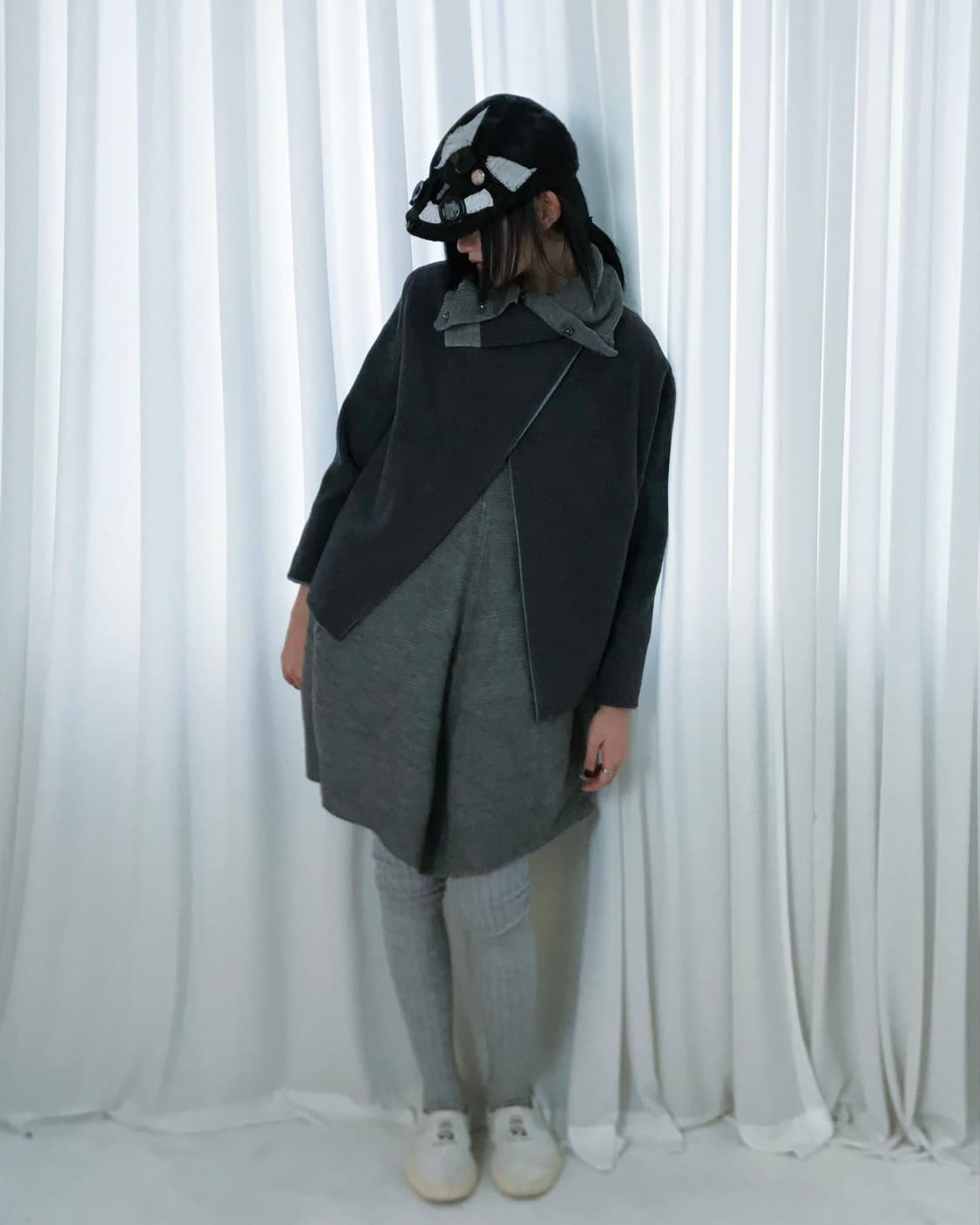 Grey high neck balloon mini onepiece 상품이미지7