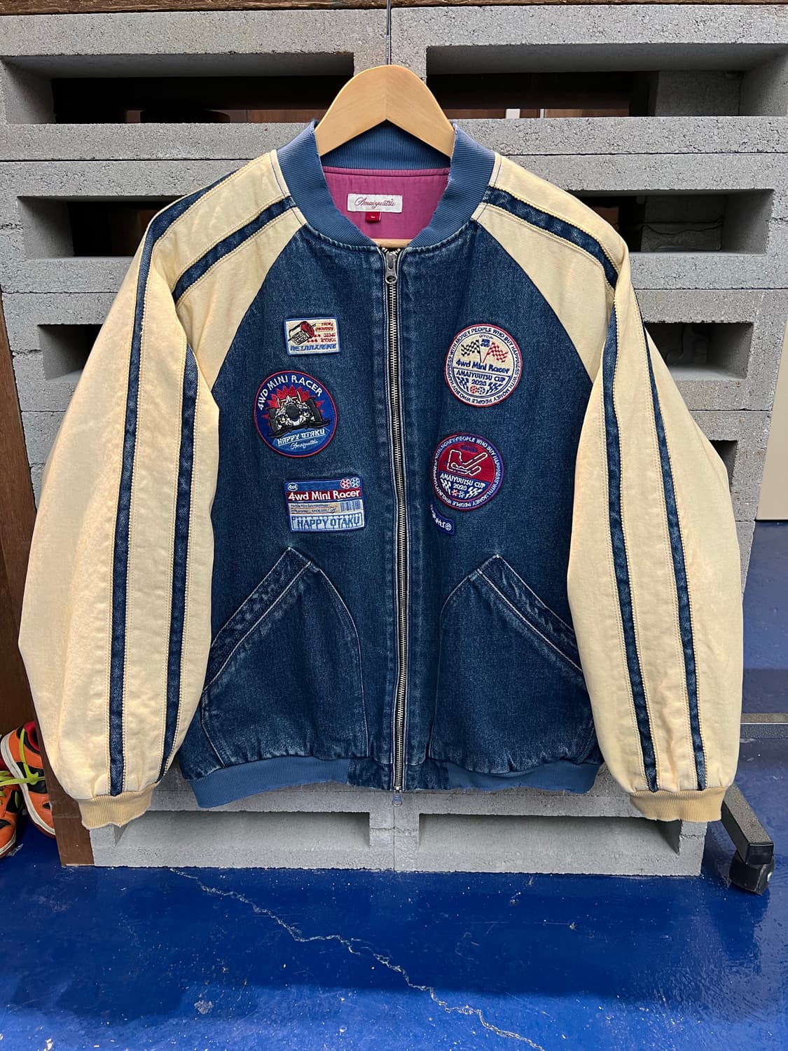 Amaiyuutsu 아마이유우츠 데님 바시티 자켓 상품이미지3