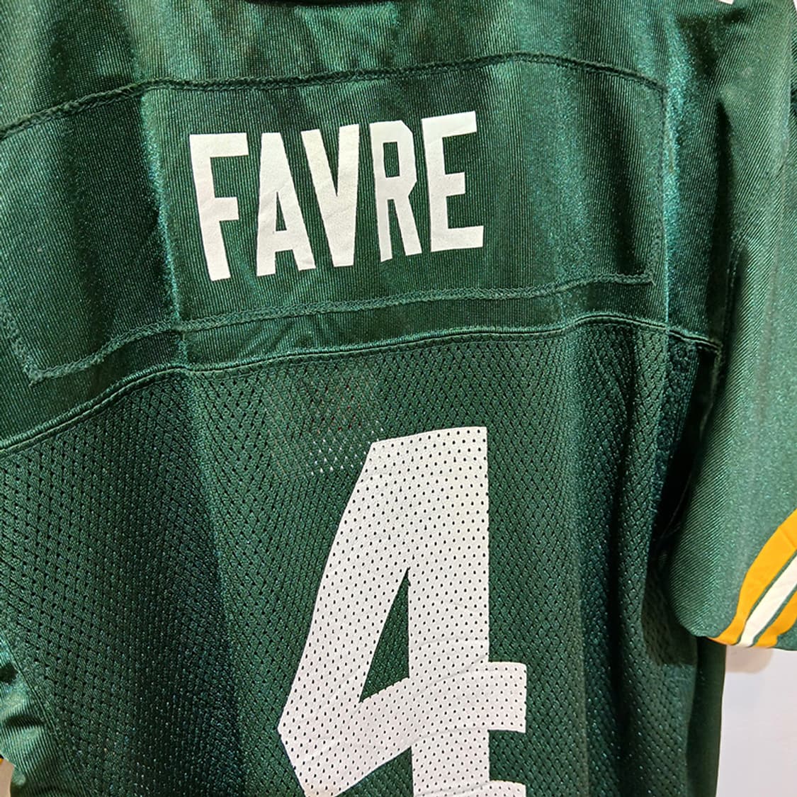 리복 NFL 딥그린 옐로 하키 유니폼 상의 XL 상품이미지4