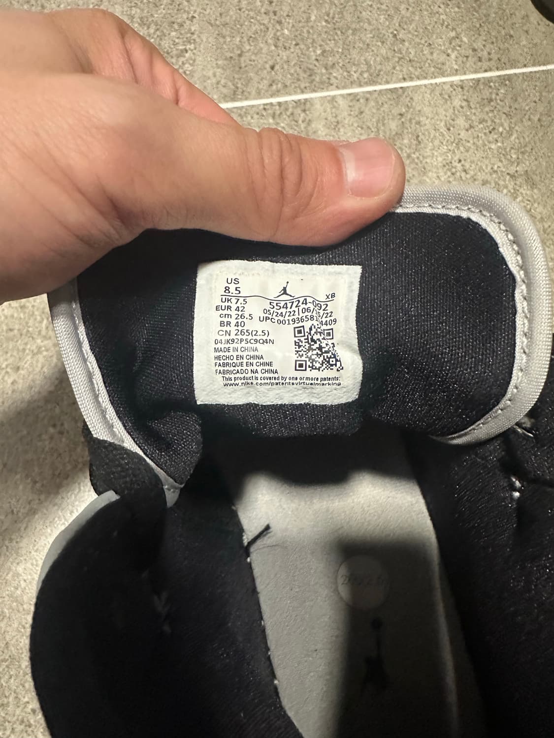 조던 1 미드 라이트 스모크그레이 상품이미지5