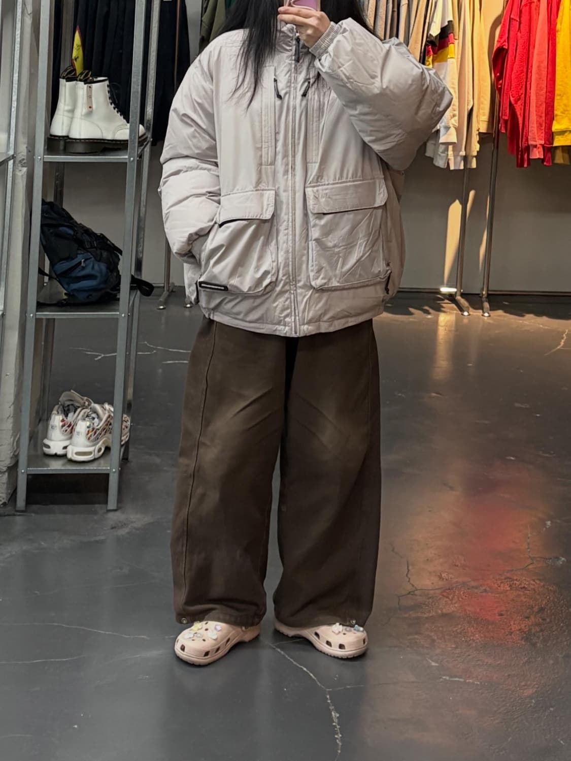 세컨모놀로그 컨템포러리 에어 덕다운 그레이 패딩 A2991 상품이미지1