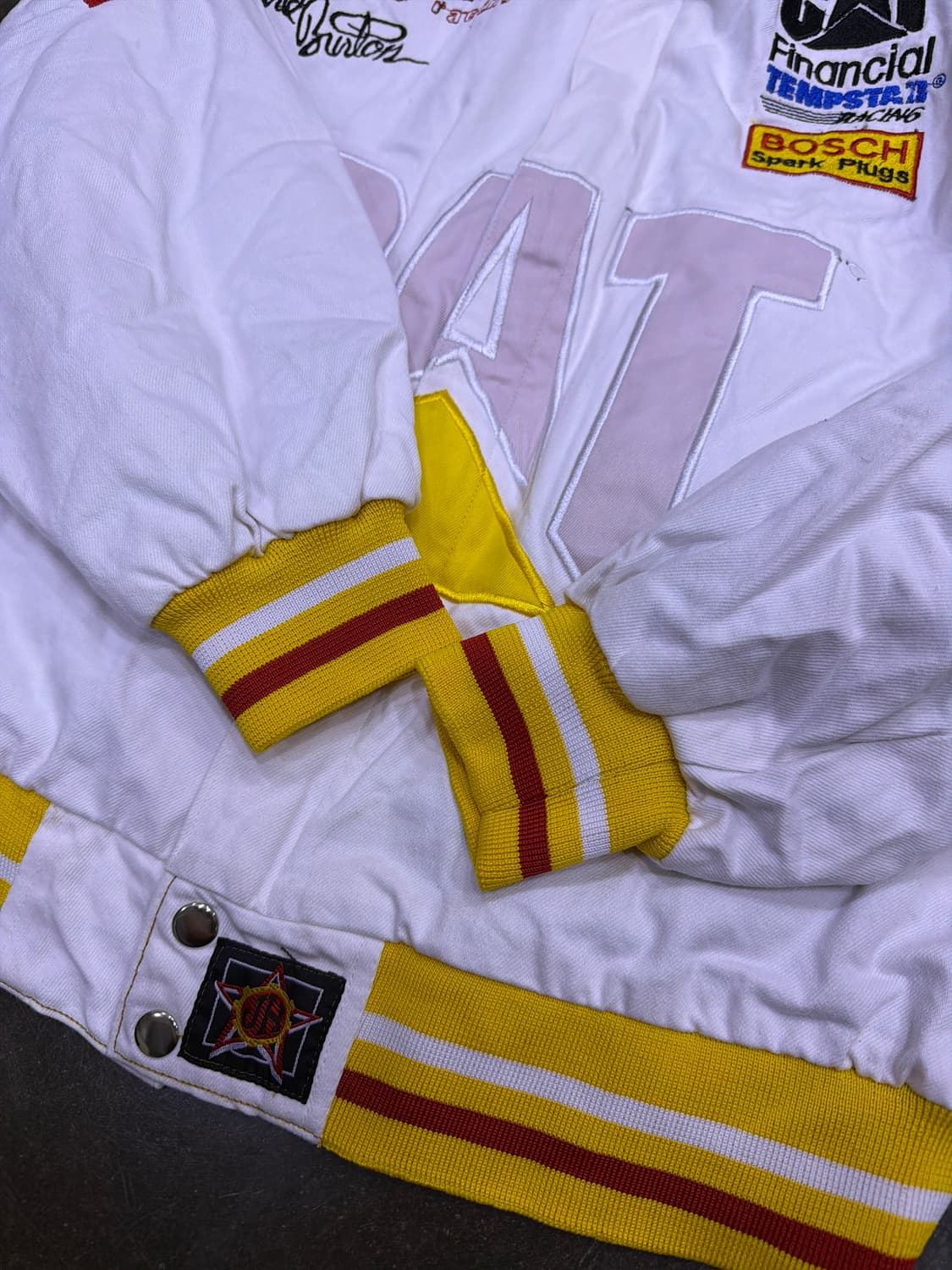 나스카 올드스쿨 CAT 스폰서 자수 패치 코튼 레이싱 자켓 L 상품이미지7