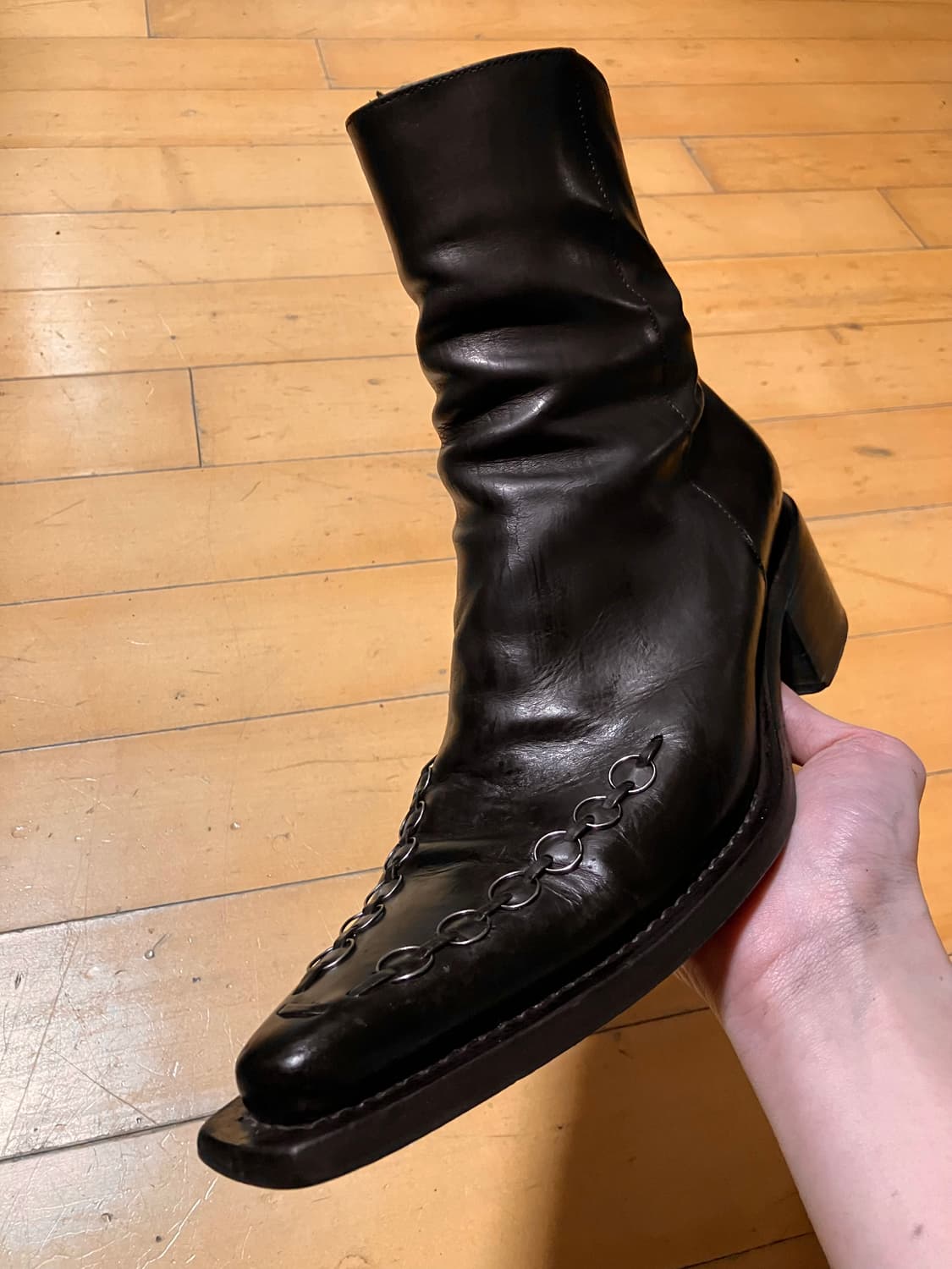 DSQUARED2 디스퀘어드 롱 노즈 웨스턴 링 피어스 부츠 42 상품이미지2