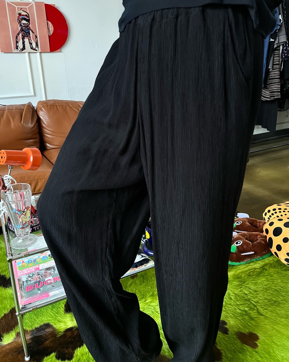 Cinema Club Japan Black Pleats Trouser 상품이미지2