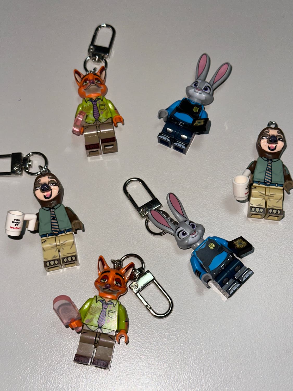 [주문제작] 주토피아 레고 피규어 키링 에어팟 지갑 열쇠고리 상품이미지1