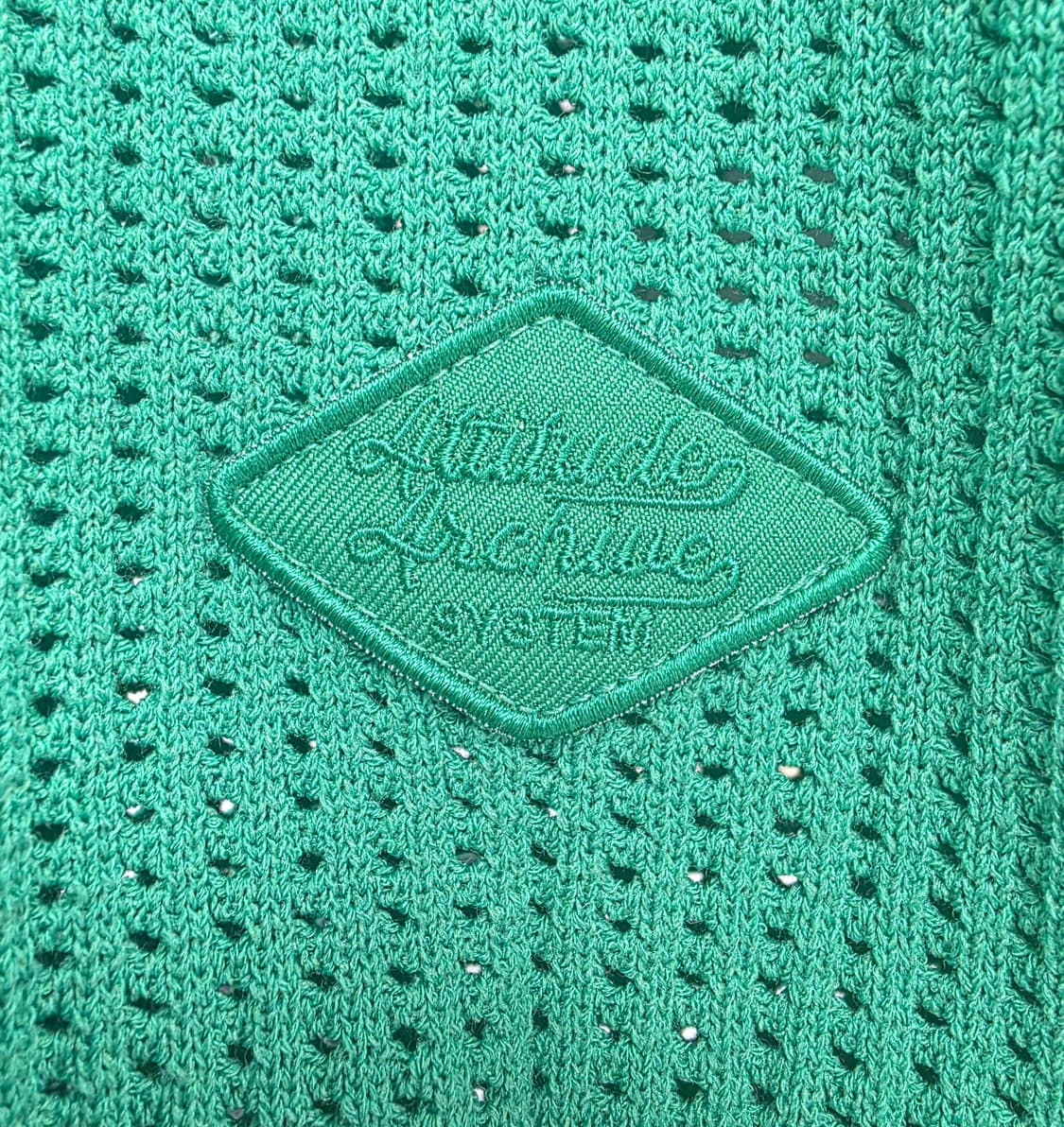 시스템옴므 남성 반팔니트티 105 그린 아일렛 펀칭 카라니트티 MM60 상품이미지4