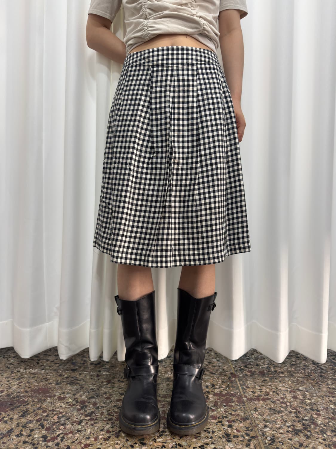 check pleats skirt 상품이미지3