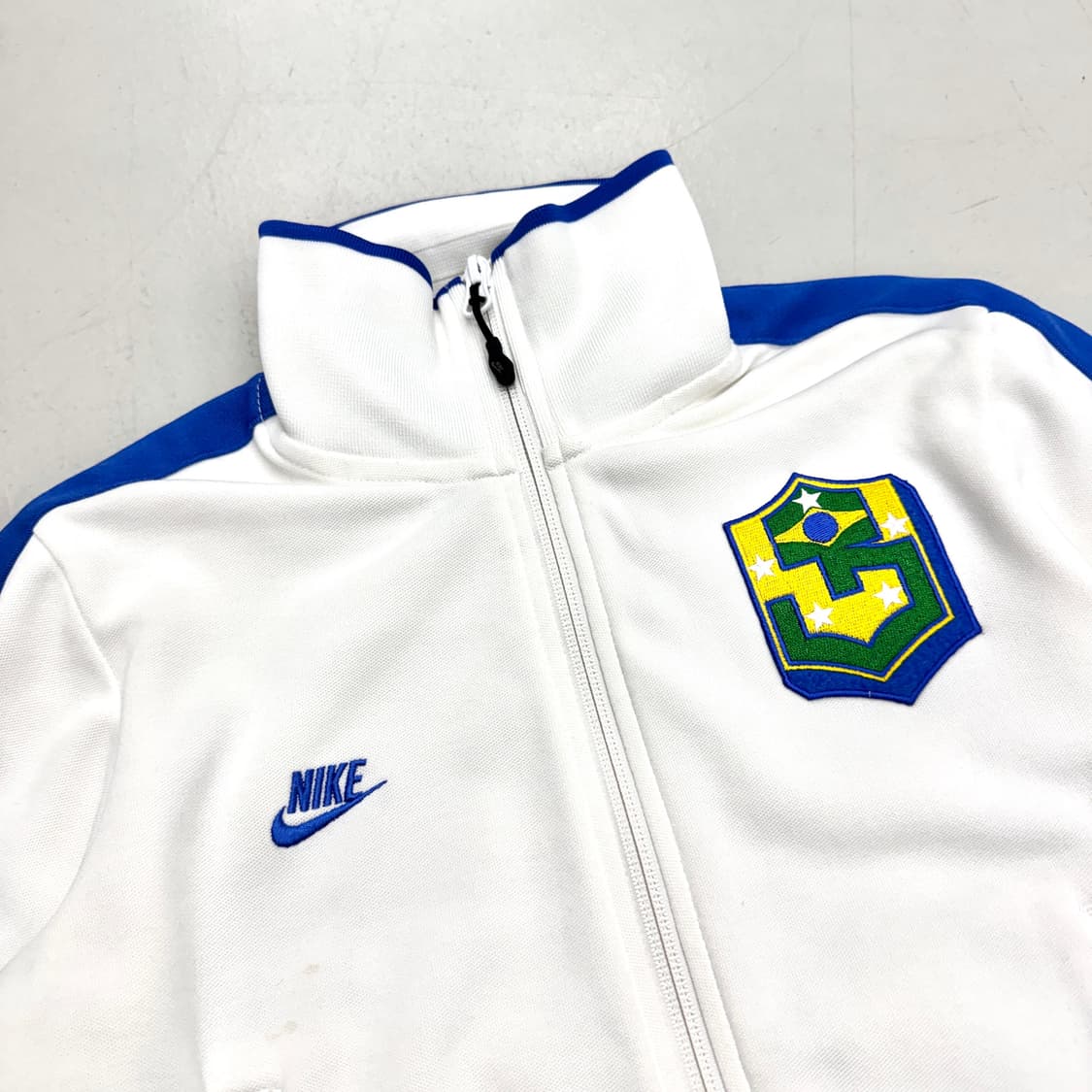나이키 브라질 블록코어 화이트 트랙탑 크롭 져지 상품이미지4