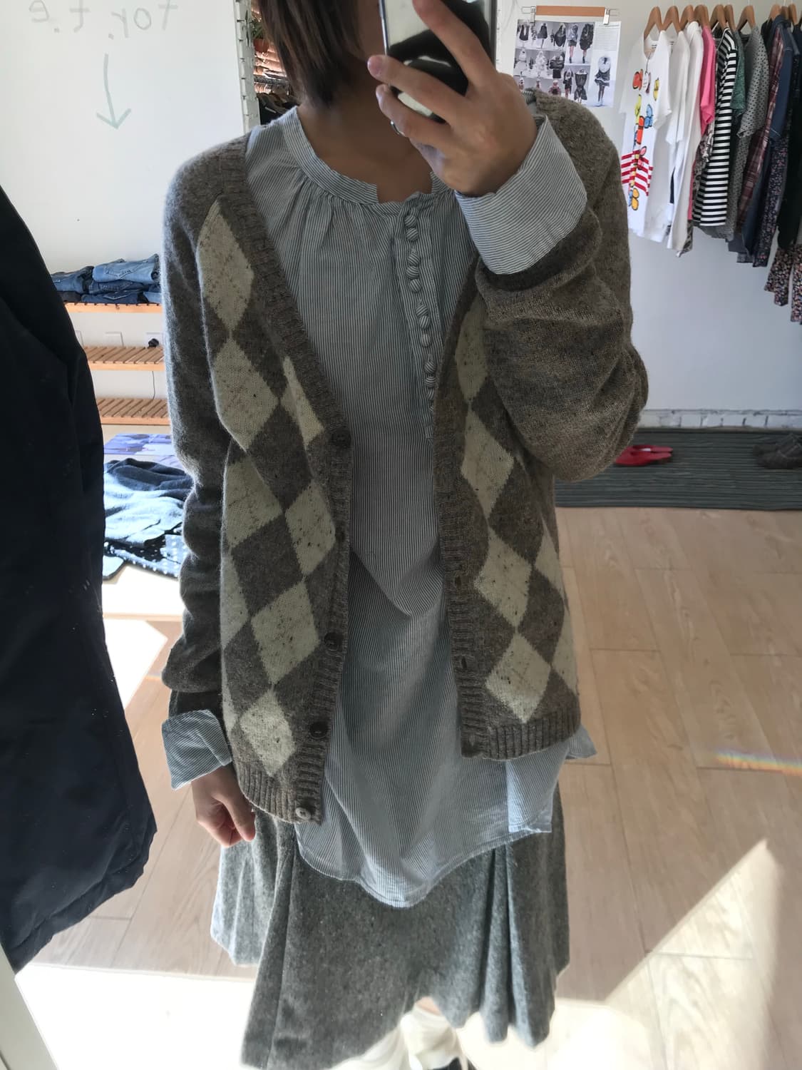 vintage argyle cardigan 상품이미지6