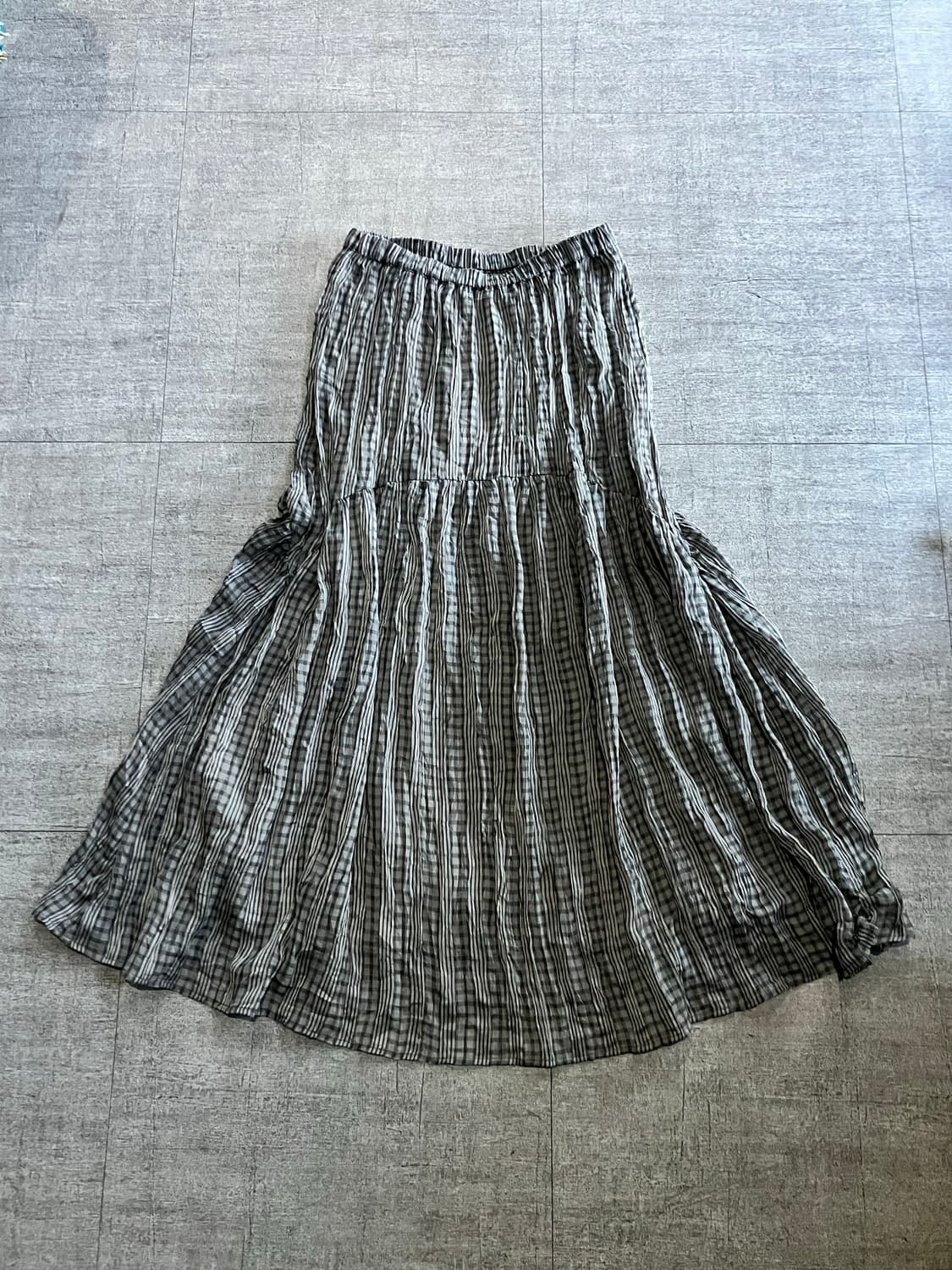 일본빈티지 Chignon 하구미모리걸 달천깔페어리 플리츠롱스커트 상품이미지1