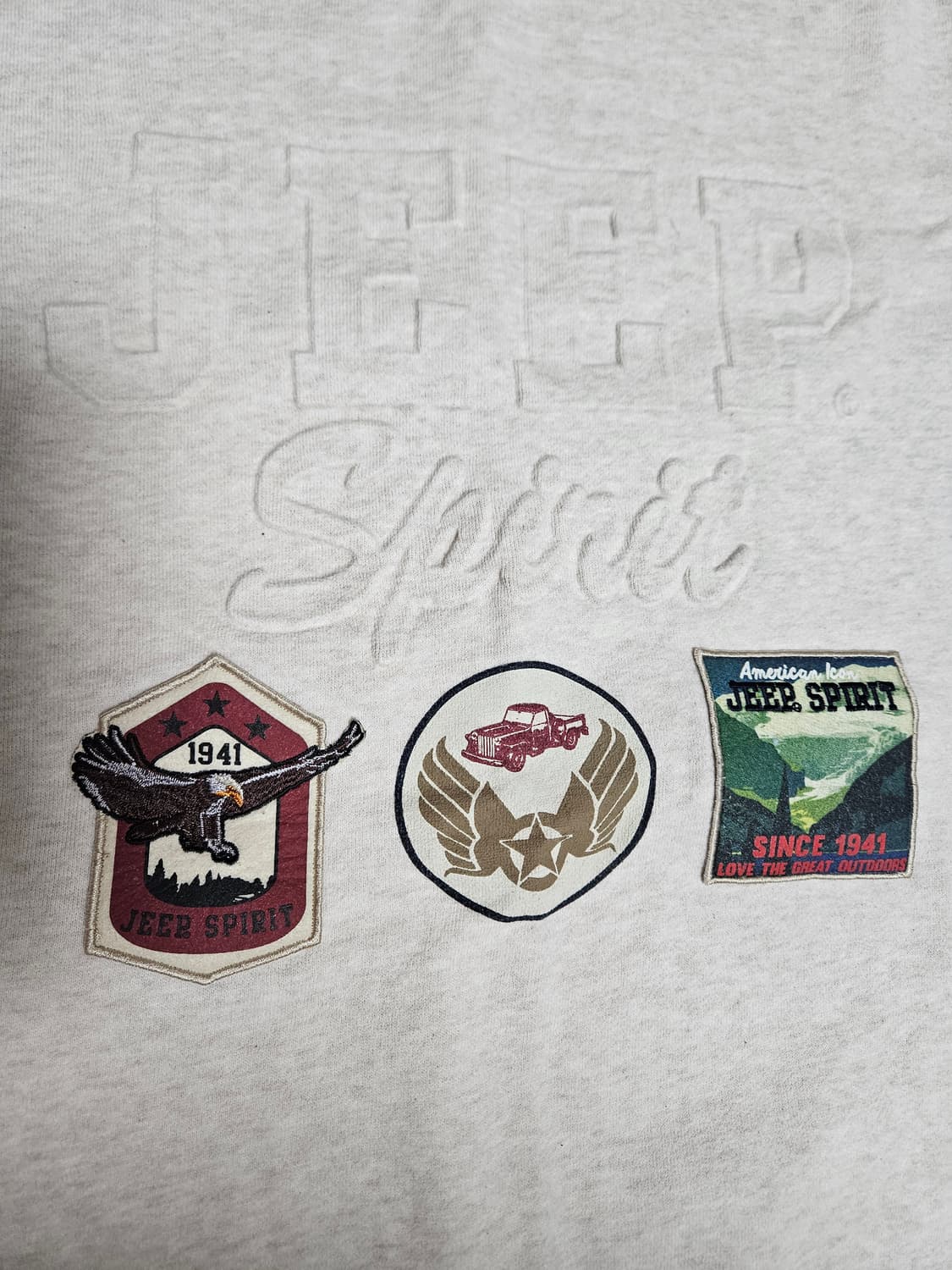 [100] Jeep 기모 맨투맨 아이보리 상품이미지2