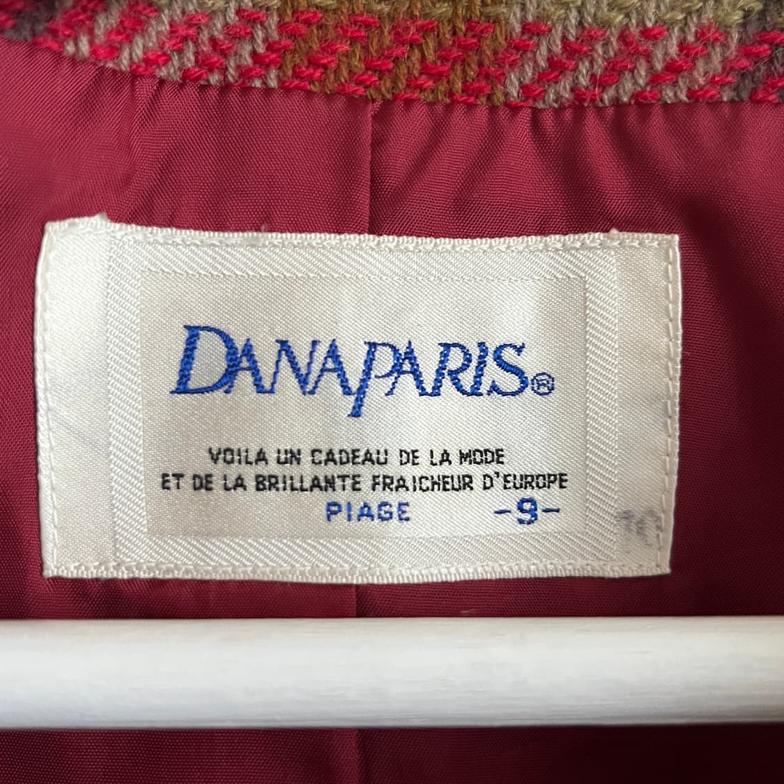 DANA paris 90's Wool Check Jacket 일본제 상품이미지8