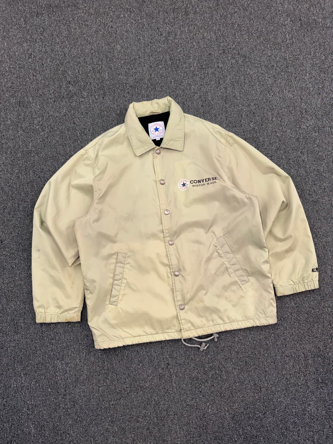 M)컨버스 빈티지 베이지 나일론 코치 자켓 상품이미지2