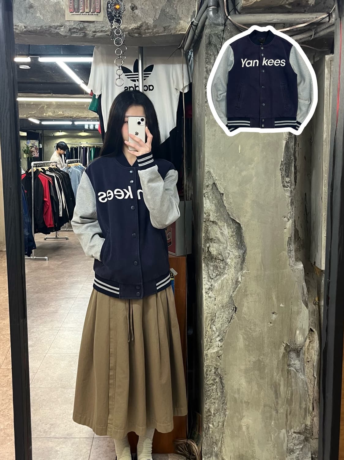 엠엘비 양키스 바시티 스타디움 자켓 네이비 95 #csz2733  상품이미지1