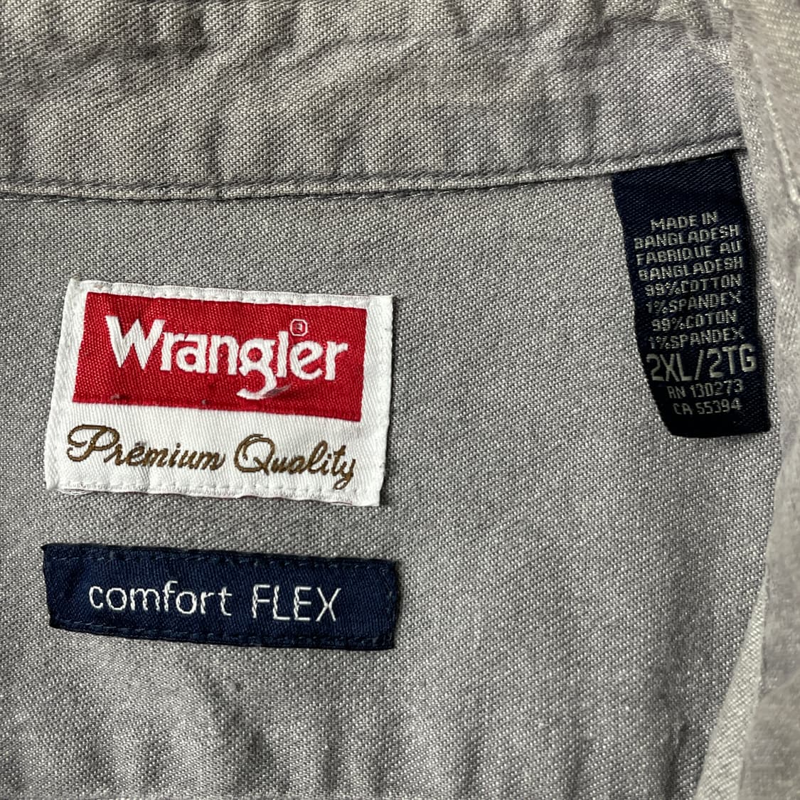 WRANGLER 랭글러 빈티지 그레이 코튼 워크셔츠 A00625 상품이미지10