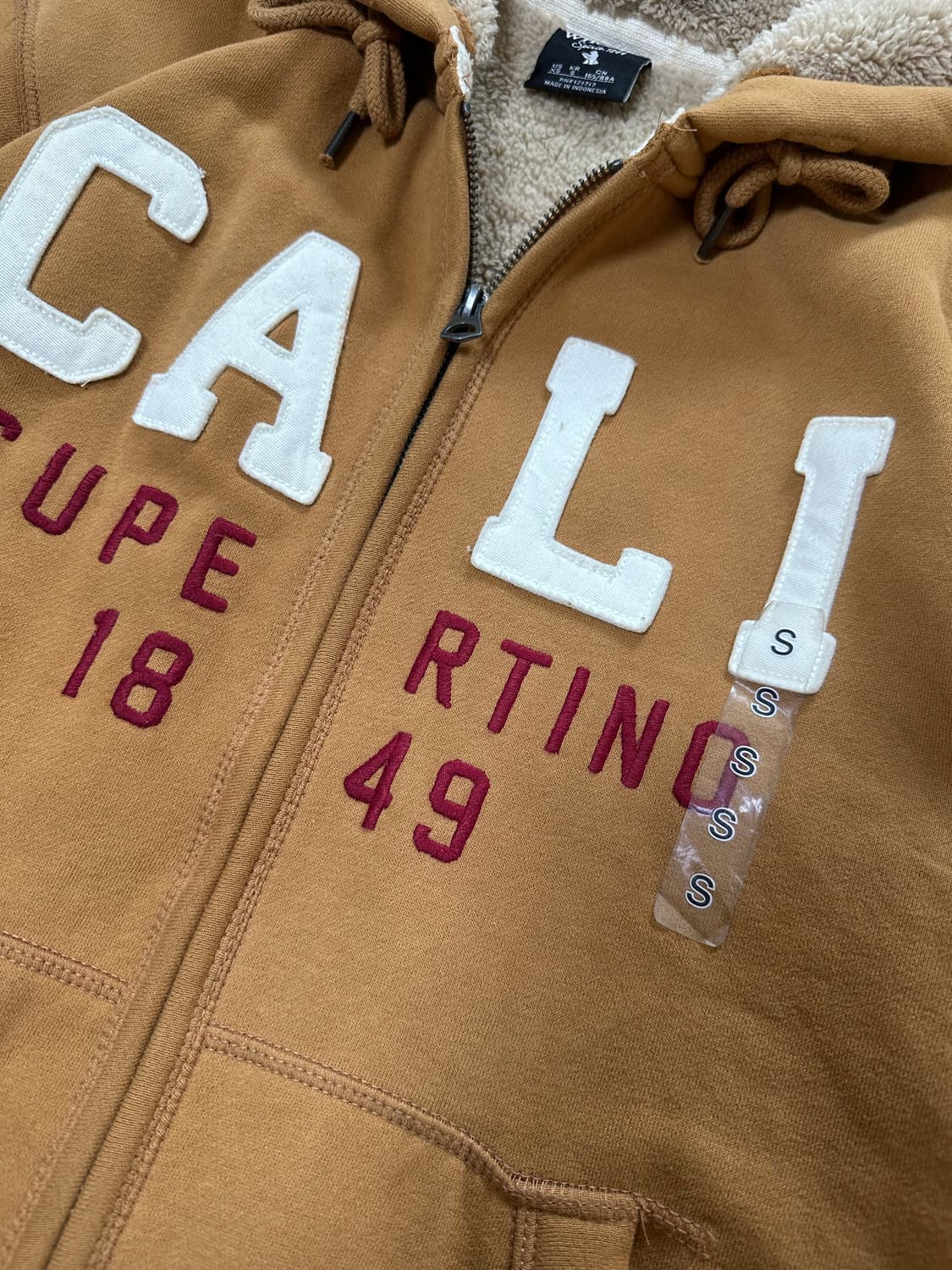 후아유 양털 브라운 후드집업 상품이미지4