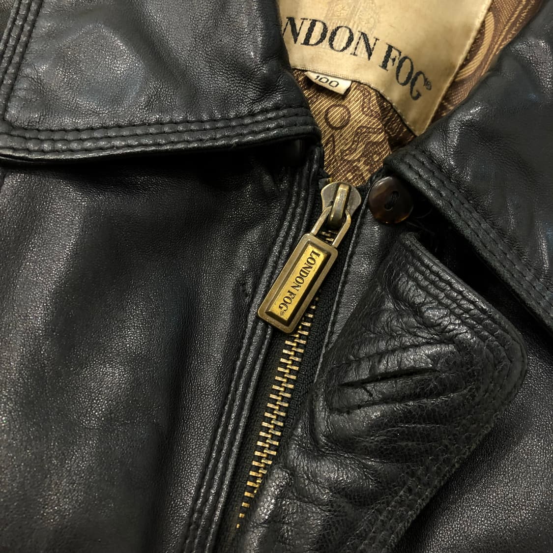 런던포그 양가죽 봄버 레더 가죽 자켓 상품이미지2