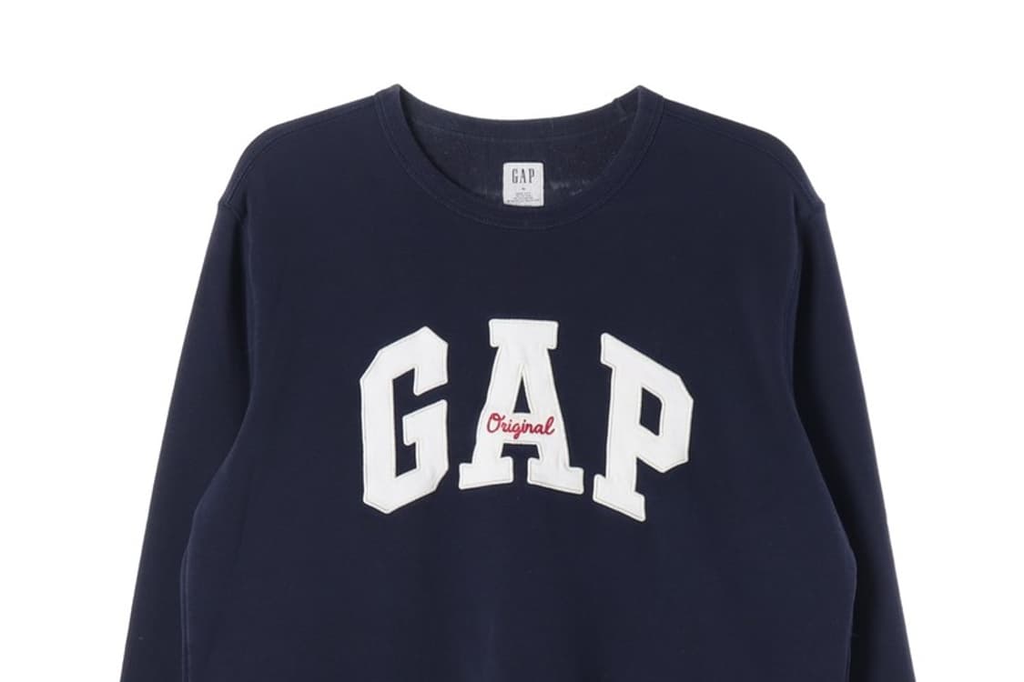 GAP 빅로고 자수 패치 맨투맨 네이비 M 상품이미지3