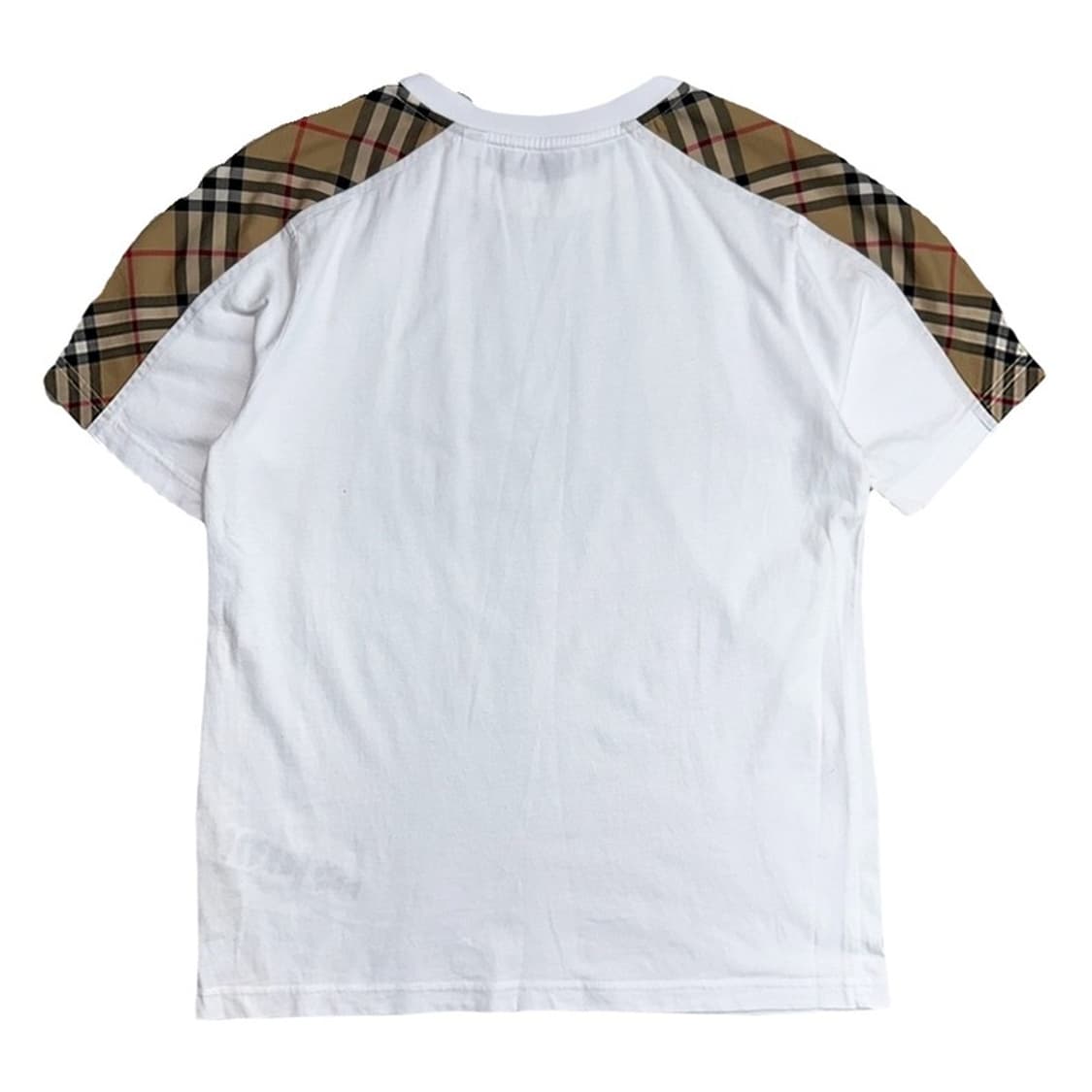 BURBERRY 주니어 체크 트리밍 코튼 반팔 티 12Y 152cm 상품이미지10