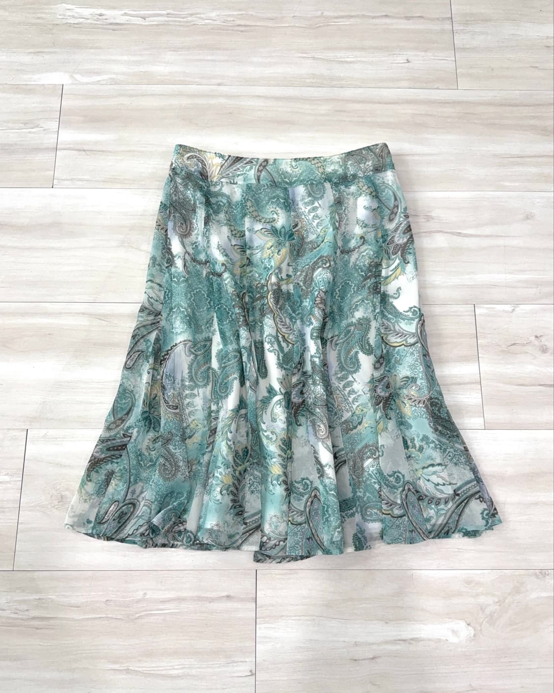 Jade Paisley Oriental Midi Skirt 상품이미지1