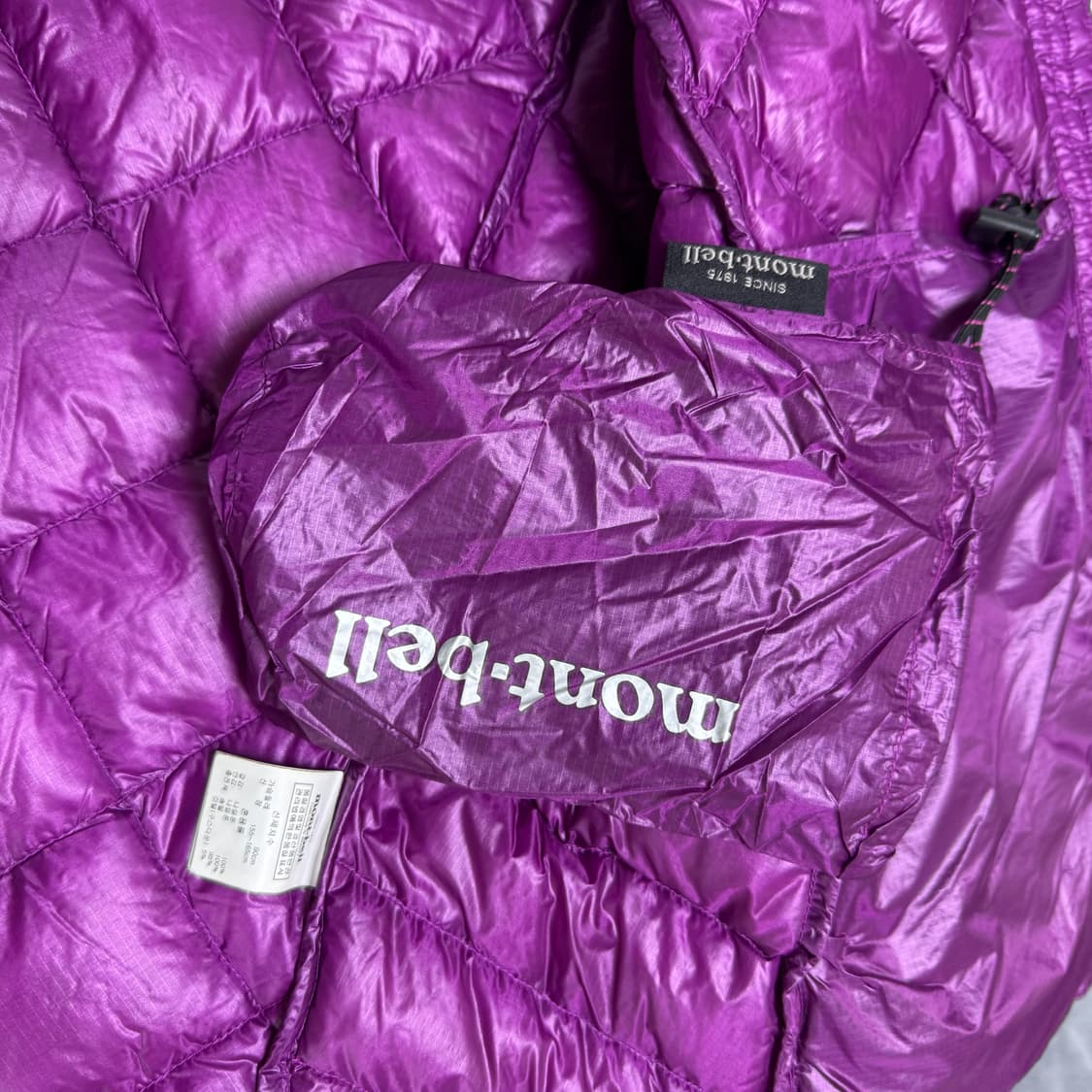몽벨 EX900 경량 패딩 S 퍼플 상품이미지8