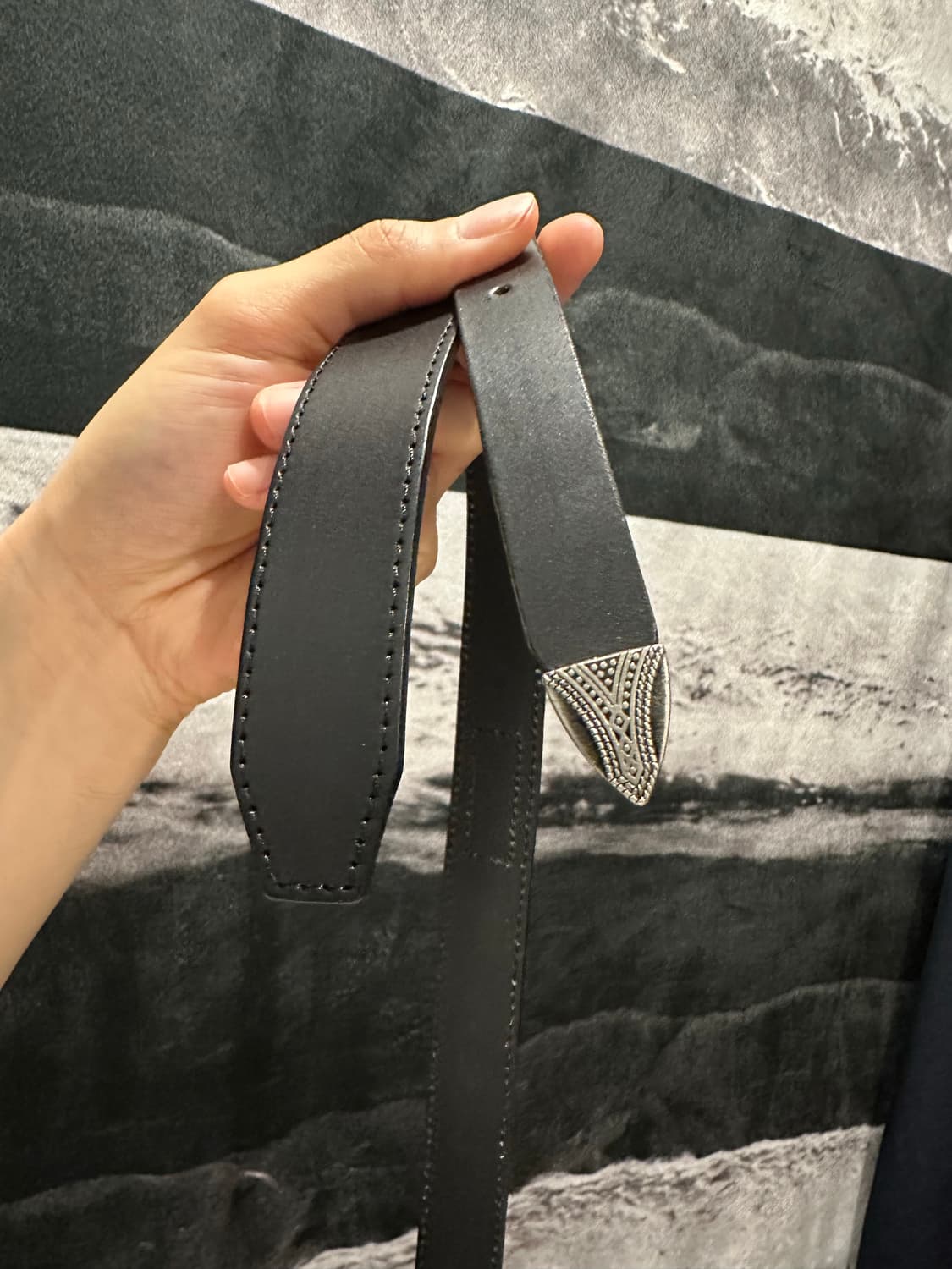 도프제이슨 미니멀 레이어드 하드레더 벨트 상품이미지5