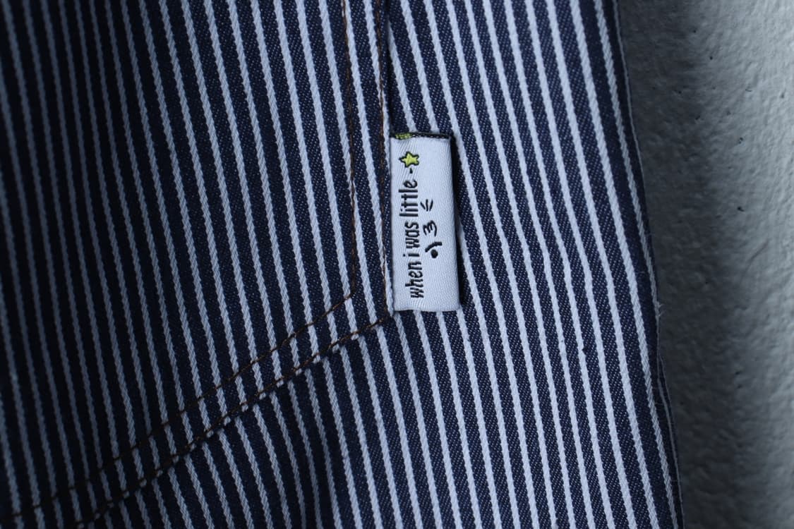W(M-L) 엑스톤즈 면바지 팬츠 와이드핏 스트라이프 블루-P10443 상품이미지5