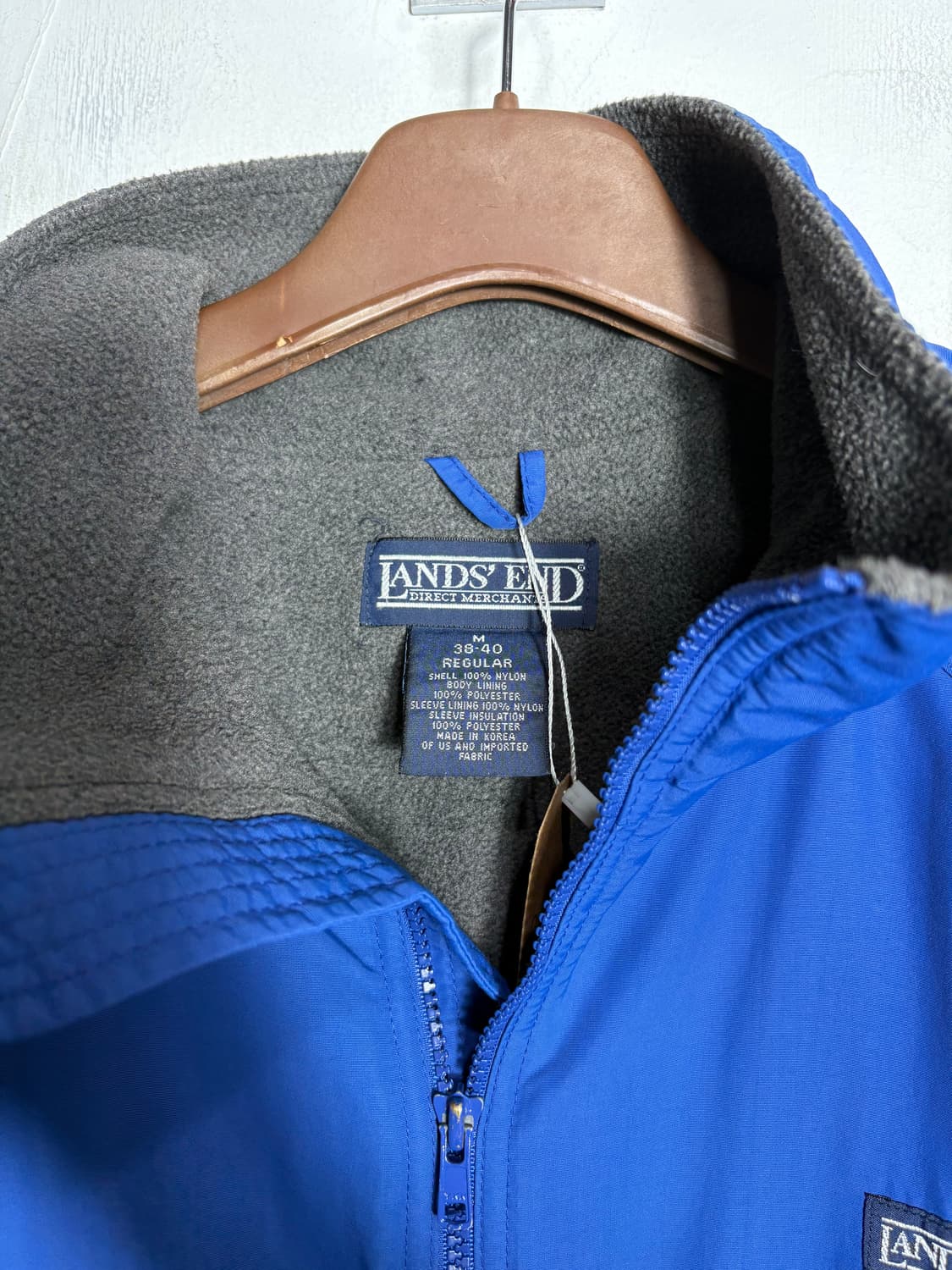 랜즈 엔드 후리스 안감 블루  점퍼 상품이미지3